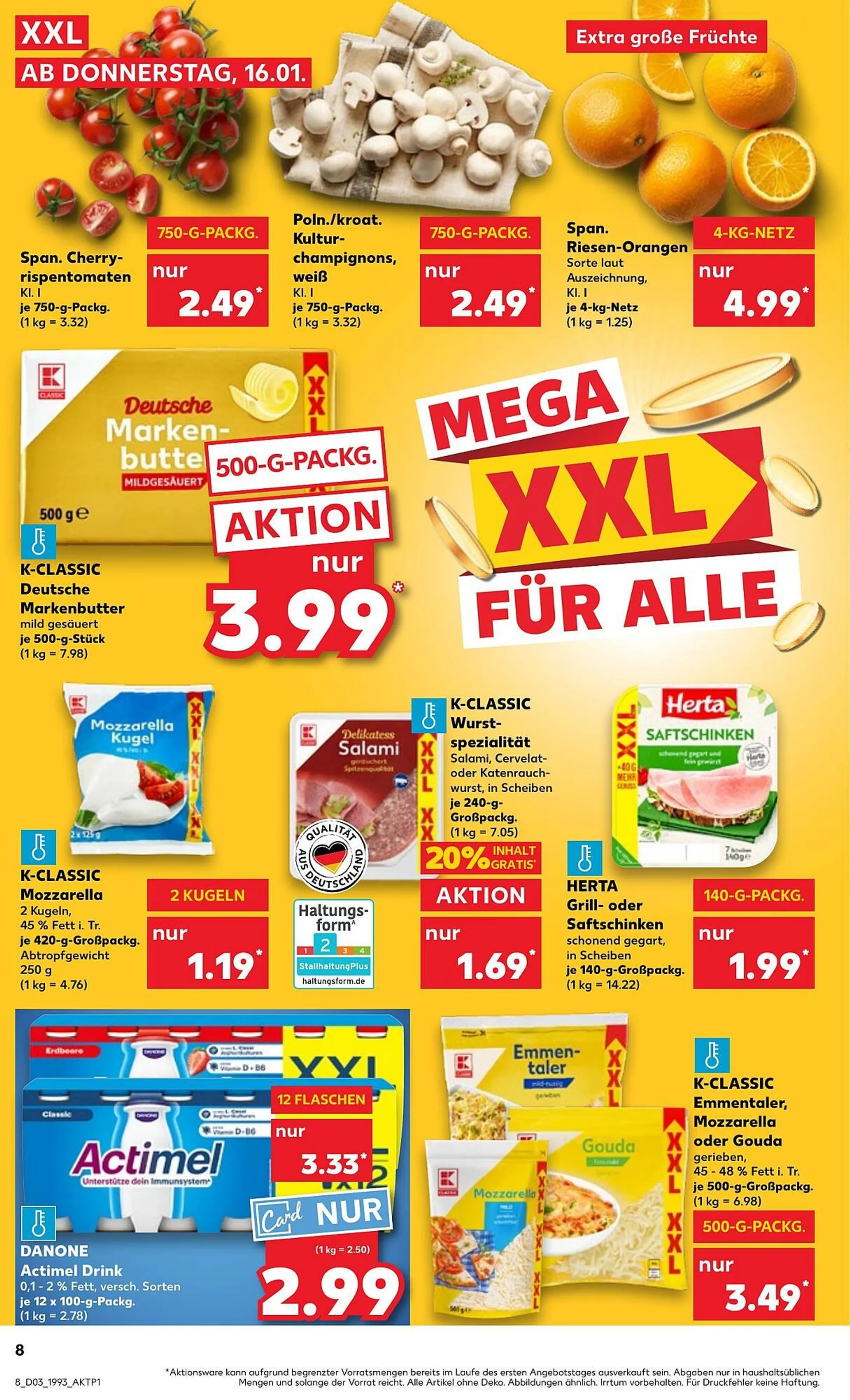 Kaufland Prospekt von 16. Januar bis 22. Januar 2025 - Prospekt seite 8