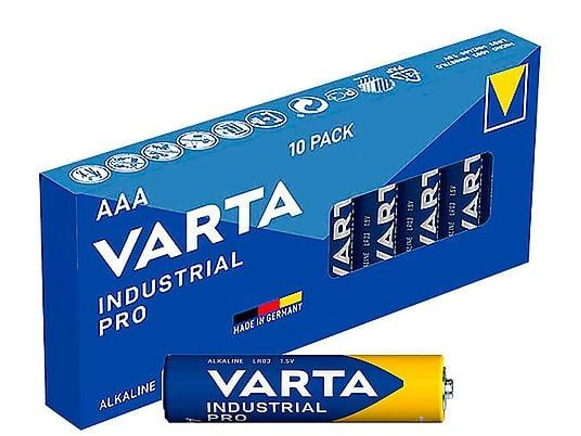 VARTA Varta Cons.Varta Batterie Industrial AAA Micro, R3, Al-Mn 4003 Ind. Stk.1 AAA Batterie, 1.5 Volt, 1,1Ah