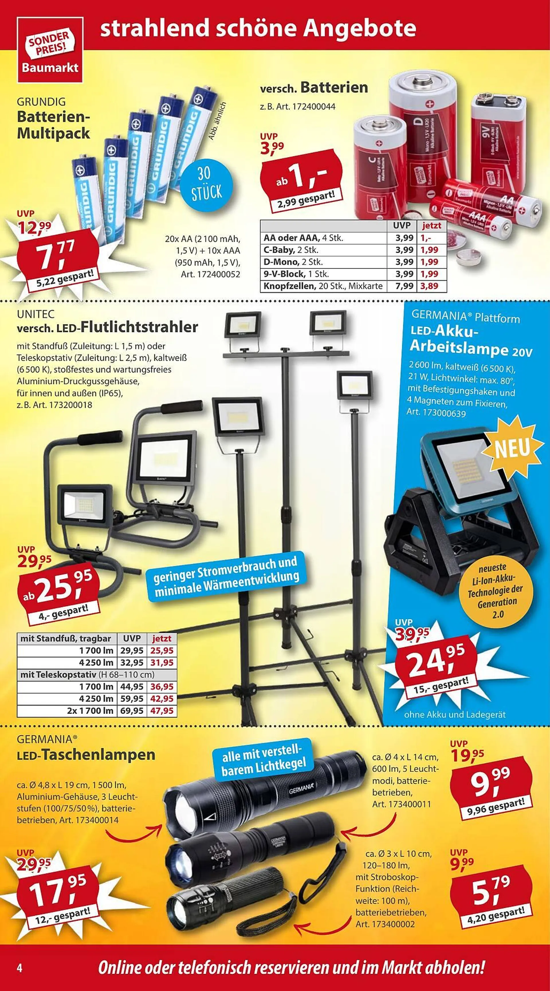 Sonderpreis Baumarkt Prospekt von 5. Oktober bis 11. Oktober 2024 - Prospekt seite 4