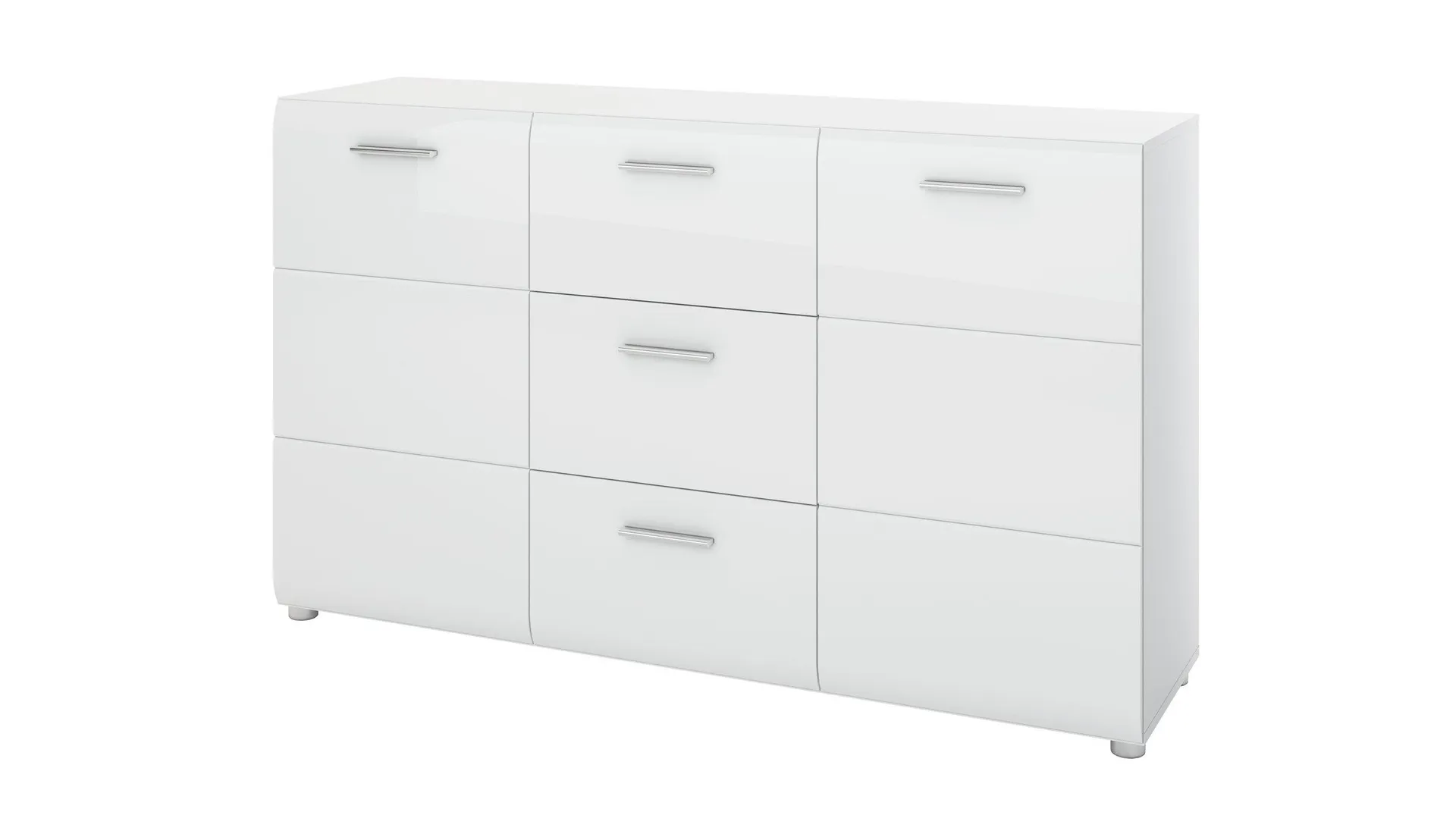 Sideboard weiß hochglanz 144 cm 2-türig - MERANO