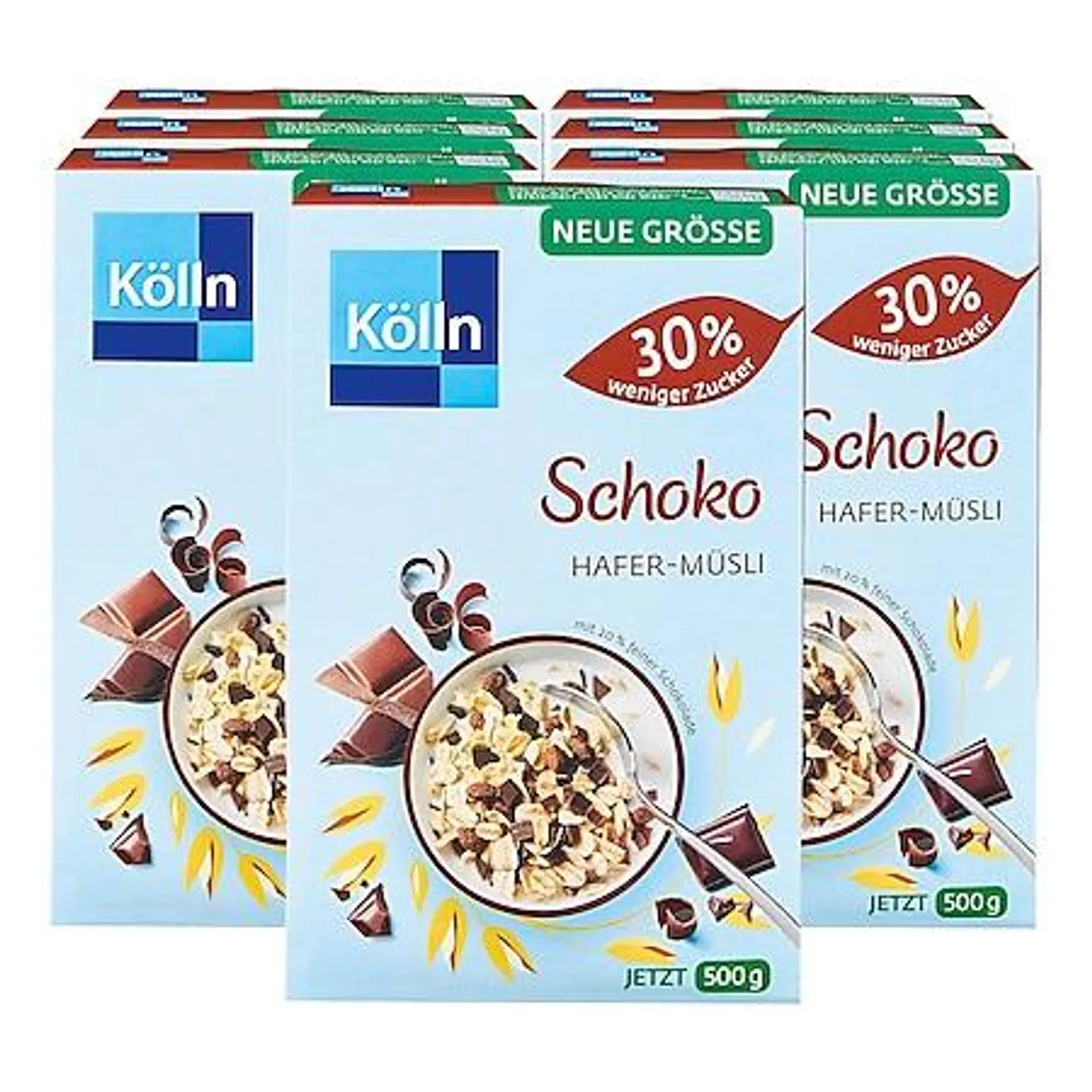 Kölln Schoko Müsli weniger Zucker 500 g, 7er Pack