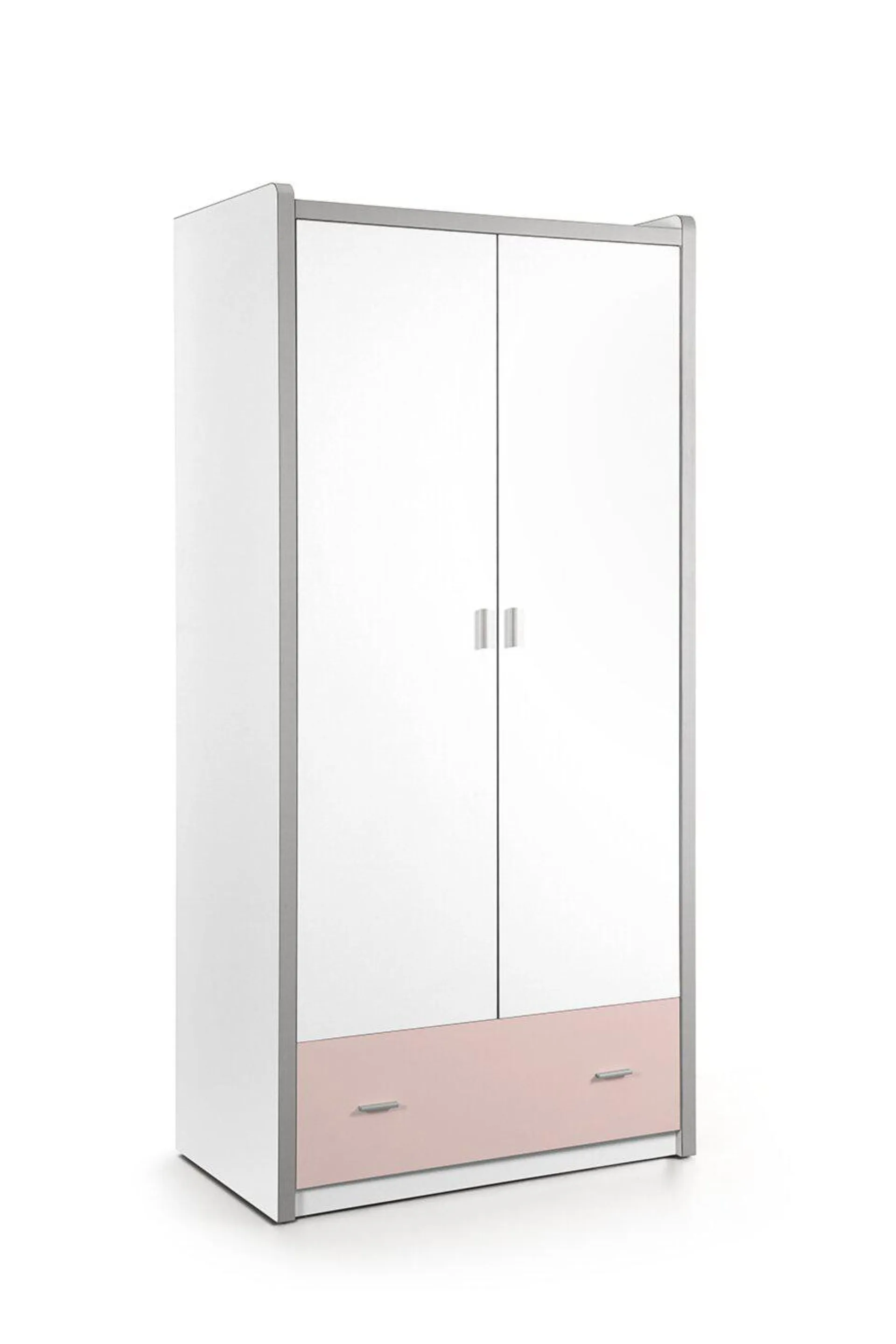 Kleiderschrank BONNY - weiß-rosa - 97 cm