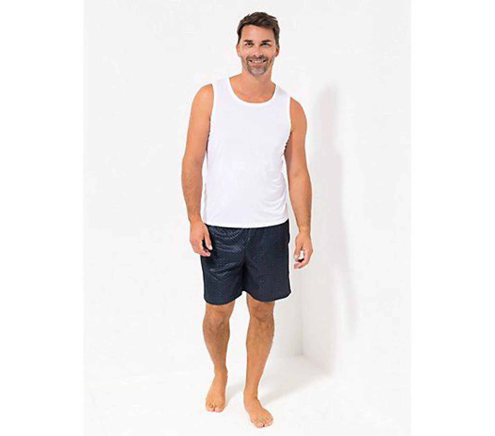 MEN'S TOUCH Achselshirt, ärmellos Cooling-Funktion sehr schmale Passform uni