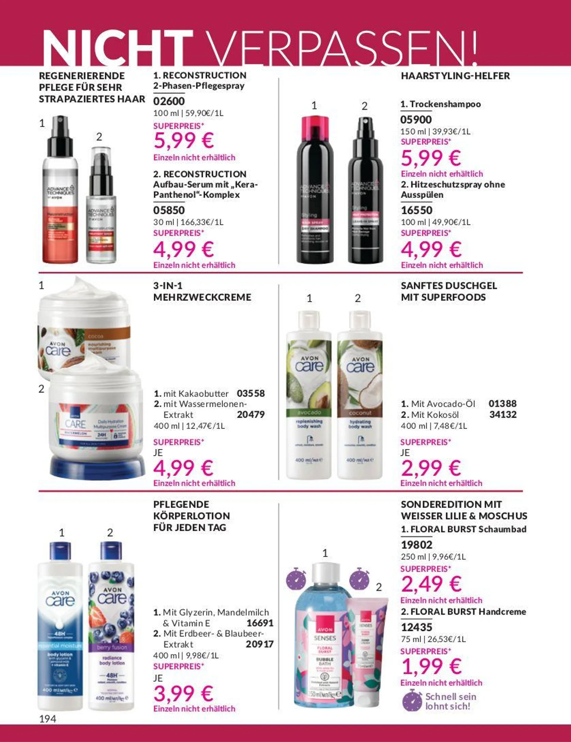 Avon Aktueller Prospekt von 2. Oktober bis 16. Oktober 2024 - Prospekt seite 194