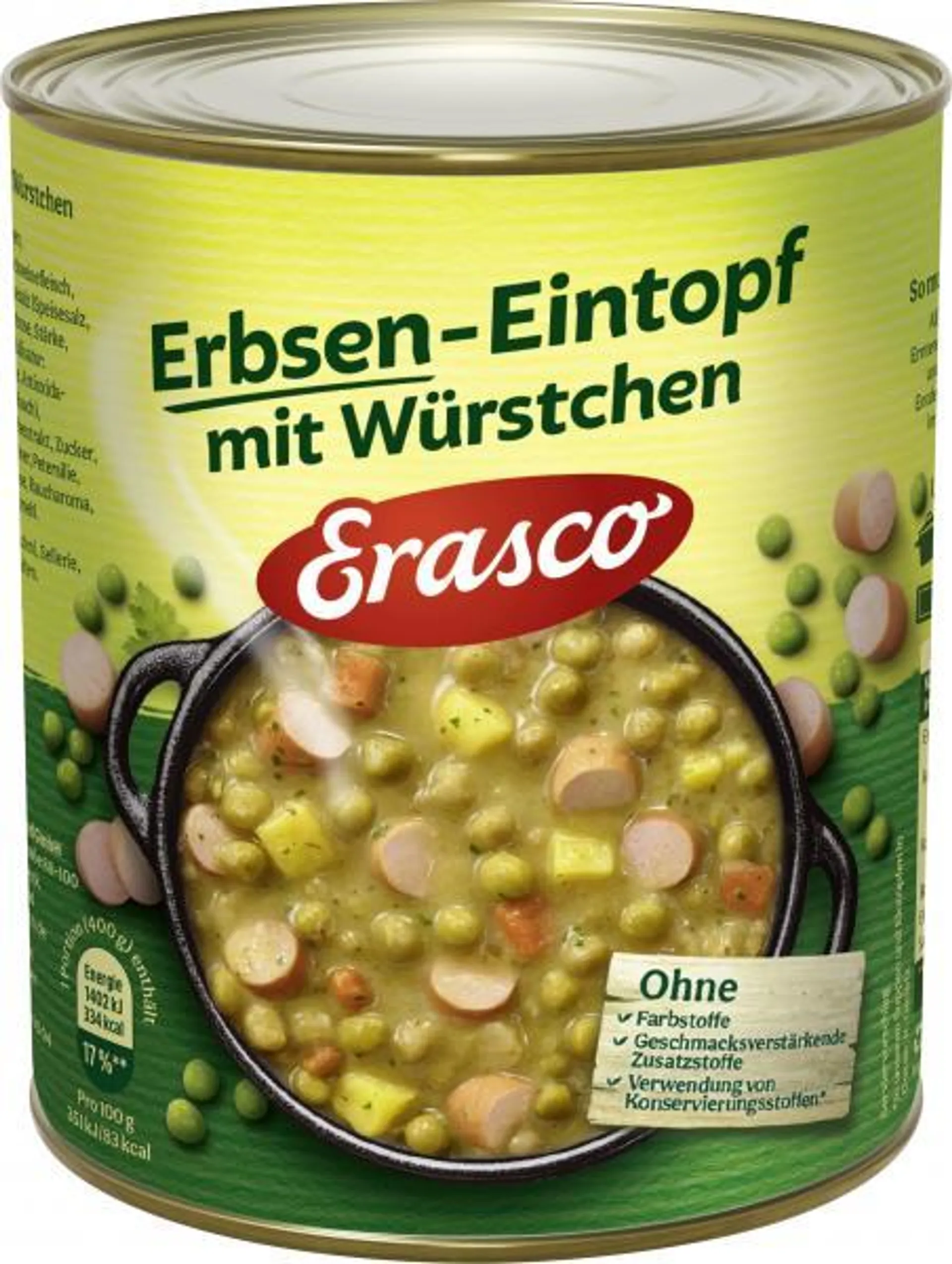 Erasco Erbsen-Eintopf mit Würstchen