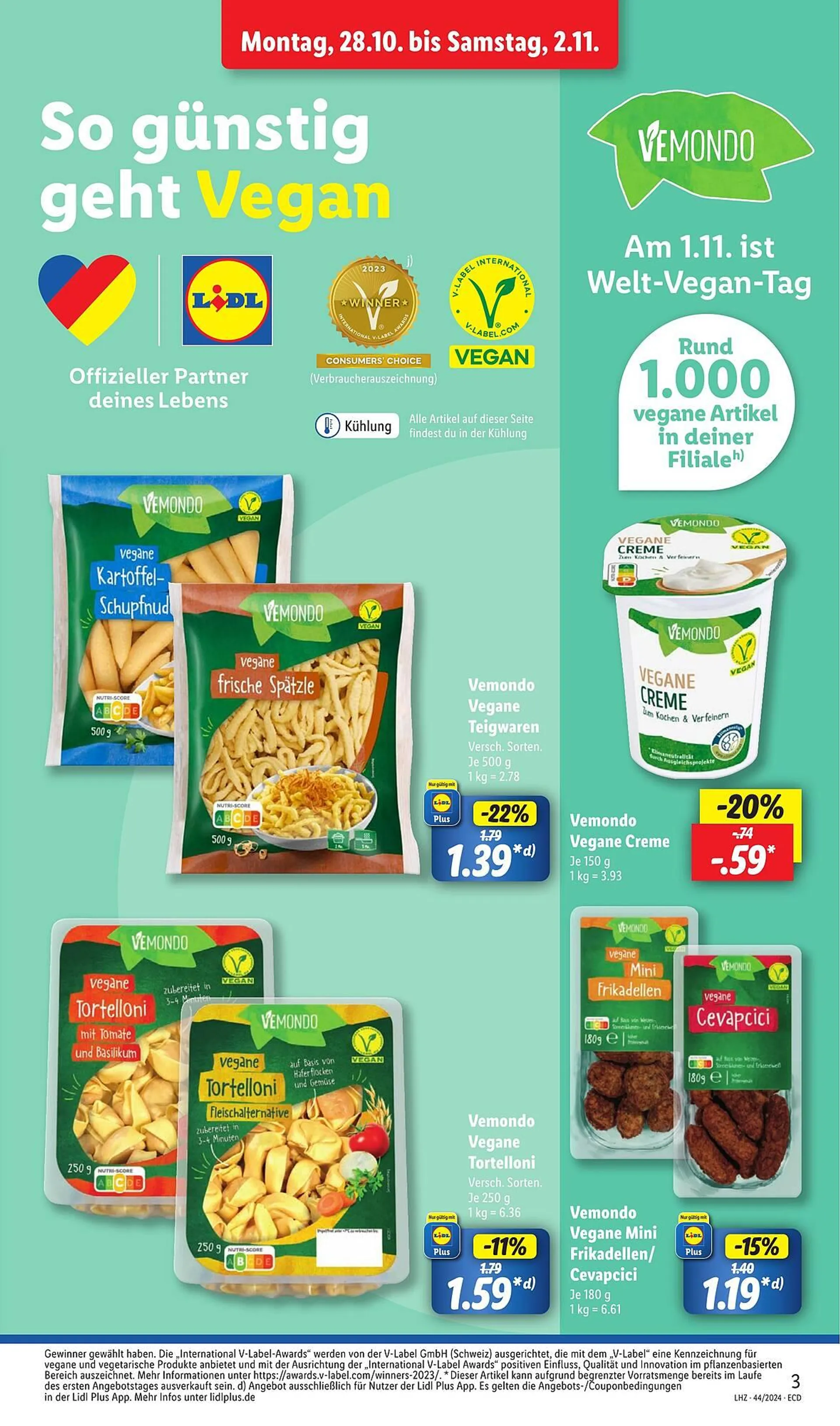 Lidl Prospekt von 28. Oktober bis 2. November 2024 - Prospekt seite 3