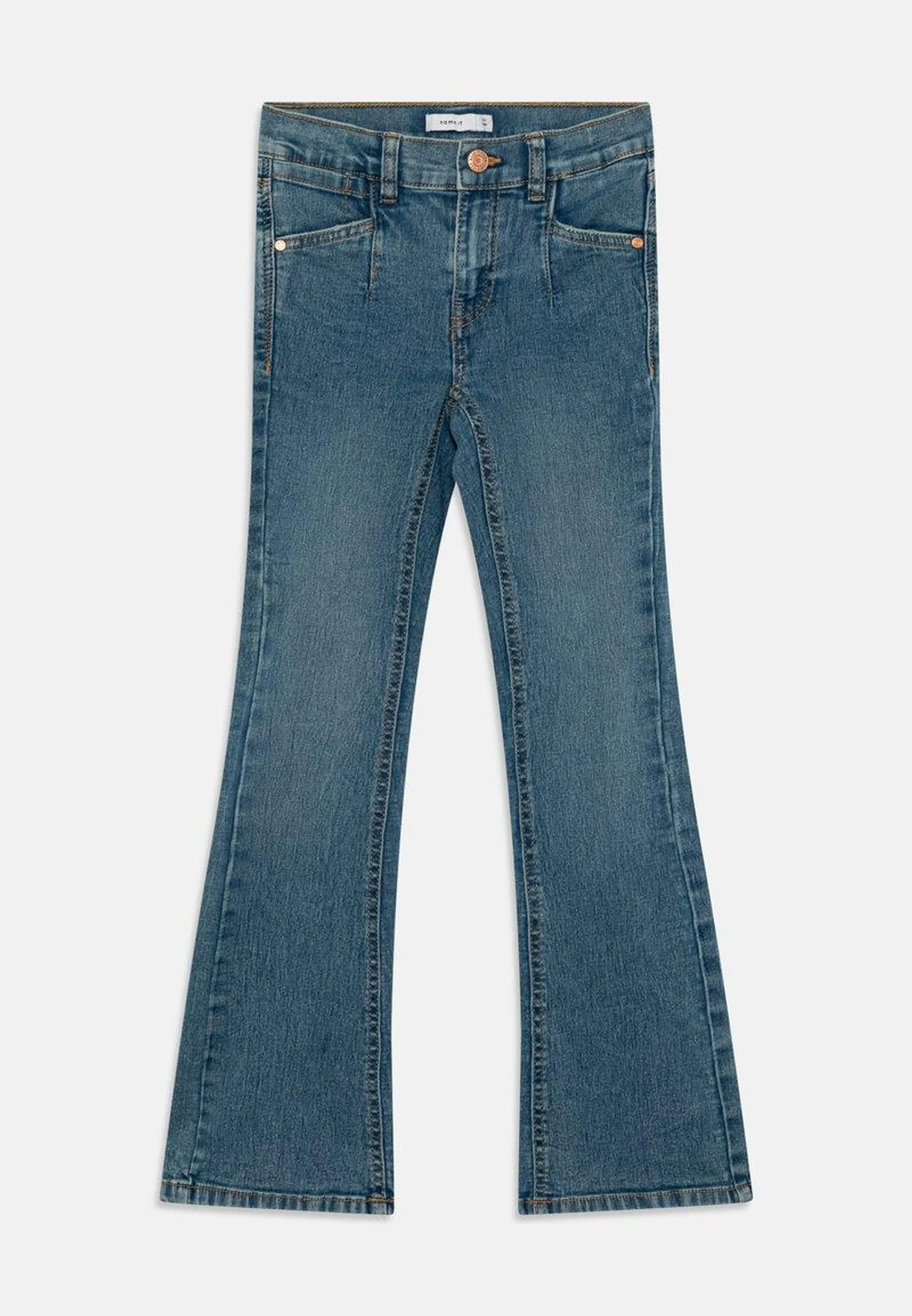 NKFPOLLY - Bootcut jeans - medium blue denim