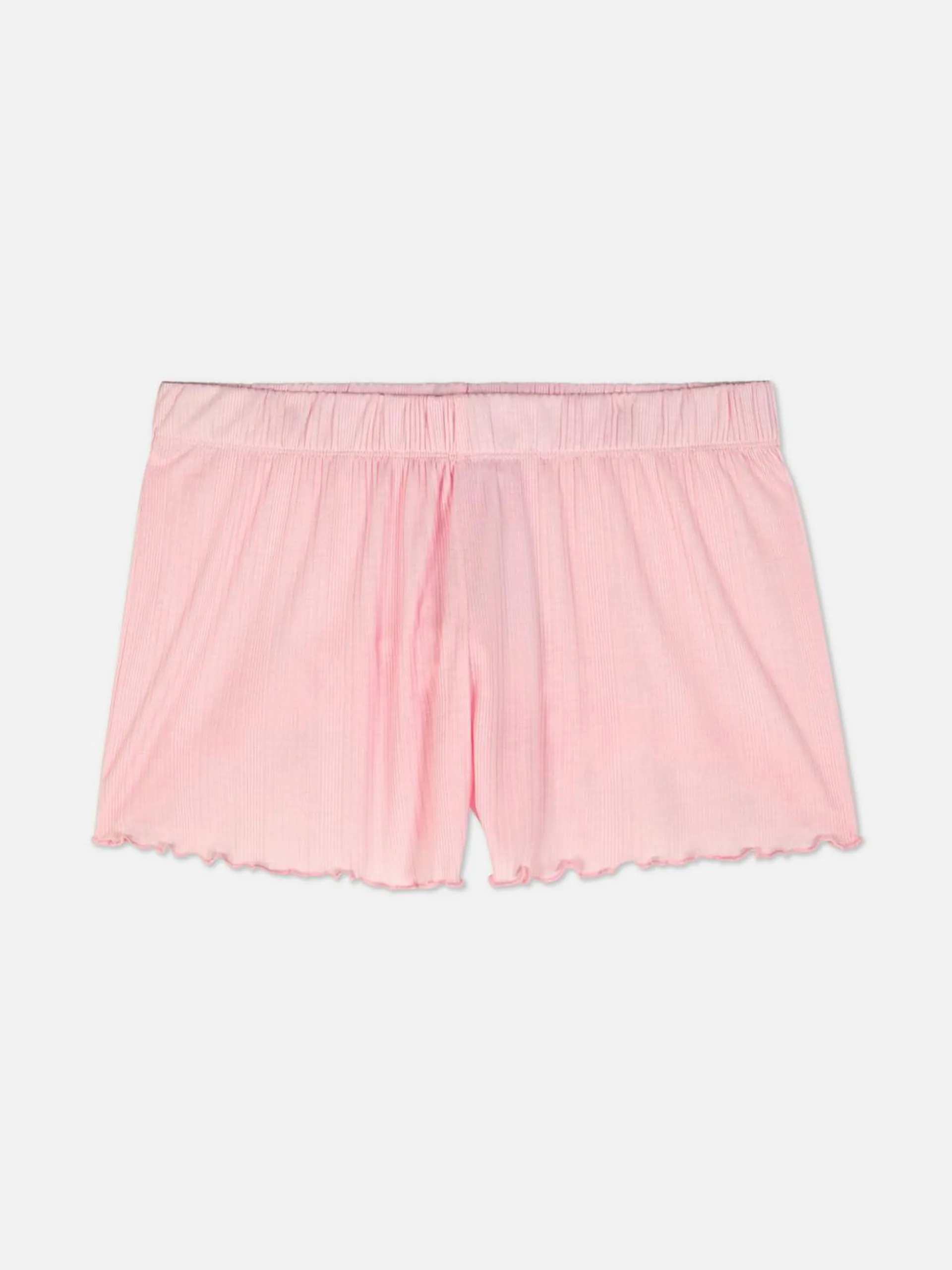 Schlafanzugshorts aus Jersey mit gekräuseltem Saum