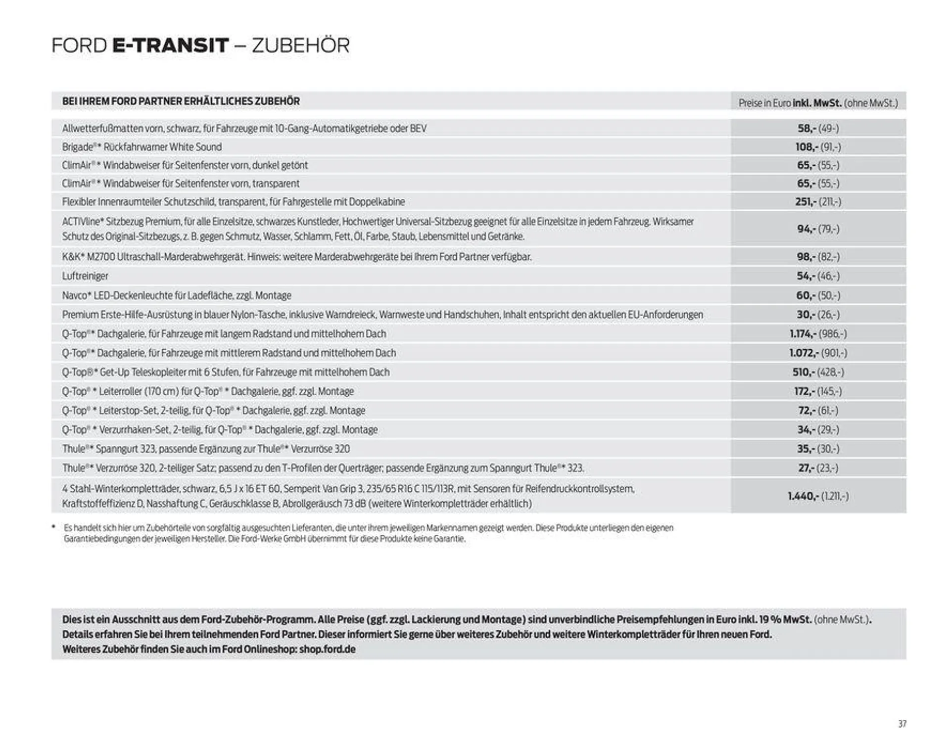 FORD TRANSIT von 7. September bis 7. September 2024 - Prospekt seite 37