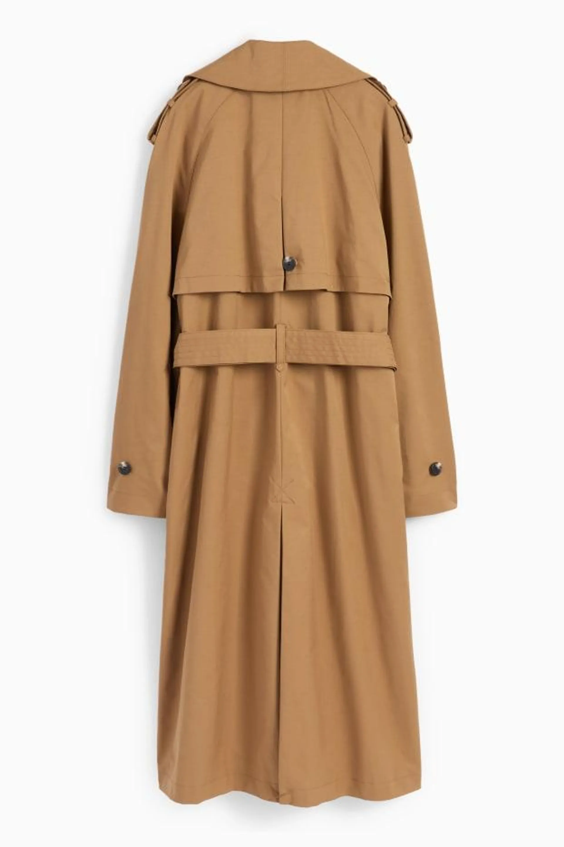 Trench coat with belt - water-repellent