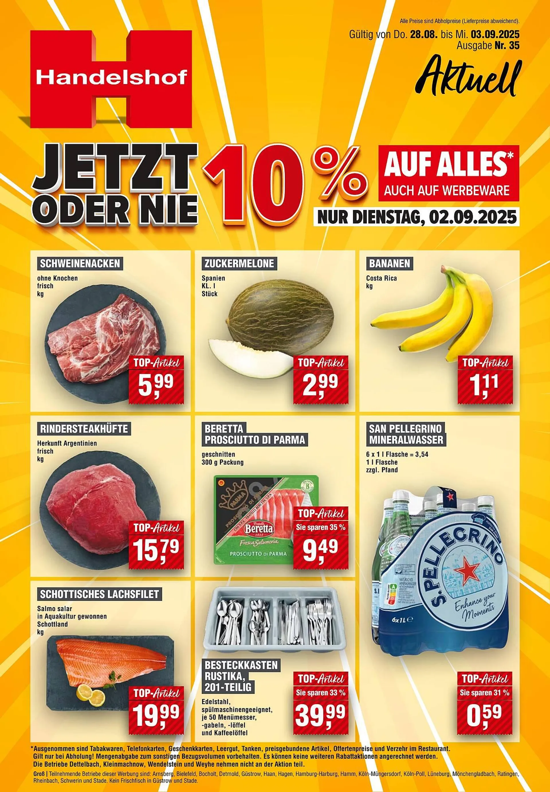 Handelshof Prospekt von 28. August bis 3. September 2025 - Prospekt seite 1