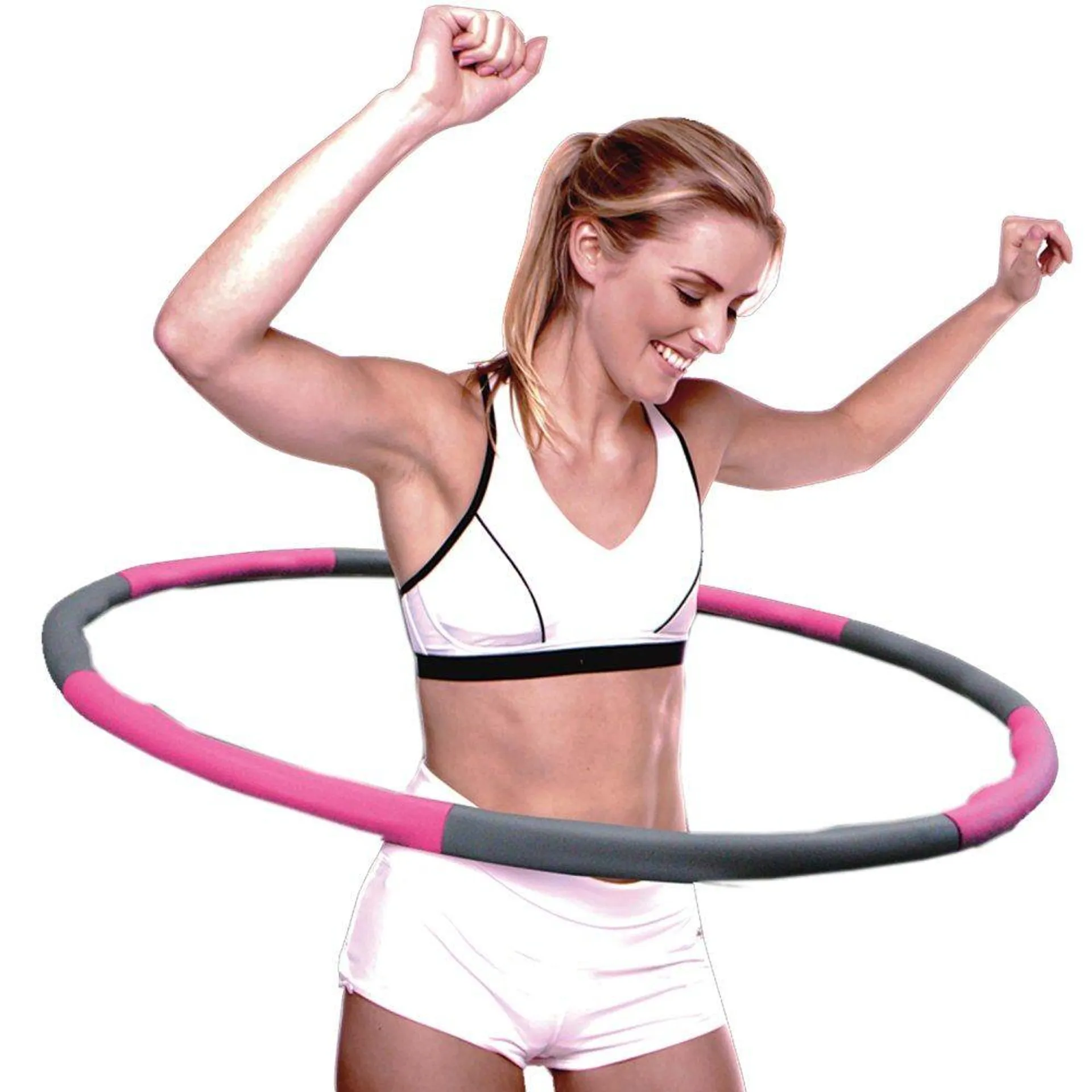 Fitnessreifen grau/pink 73/84/95cm