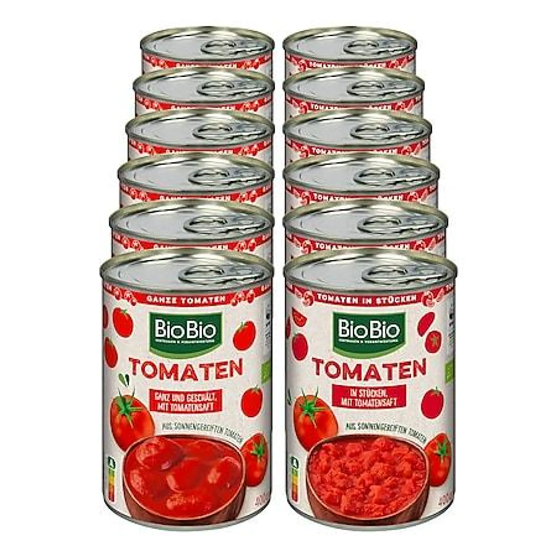 BioBio Tomaten 400 g, verschiedene Sorten, 12er Pack