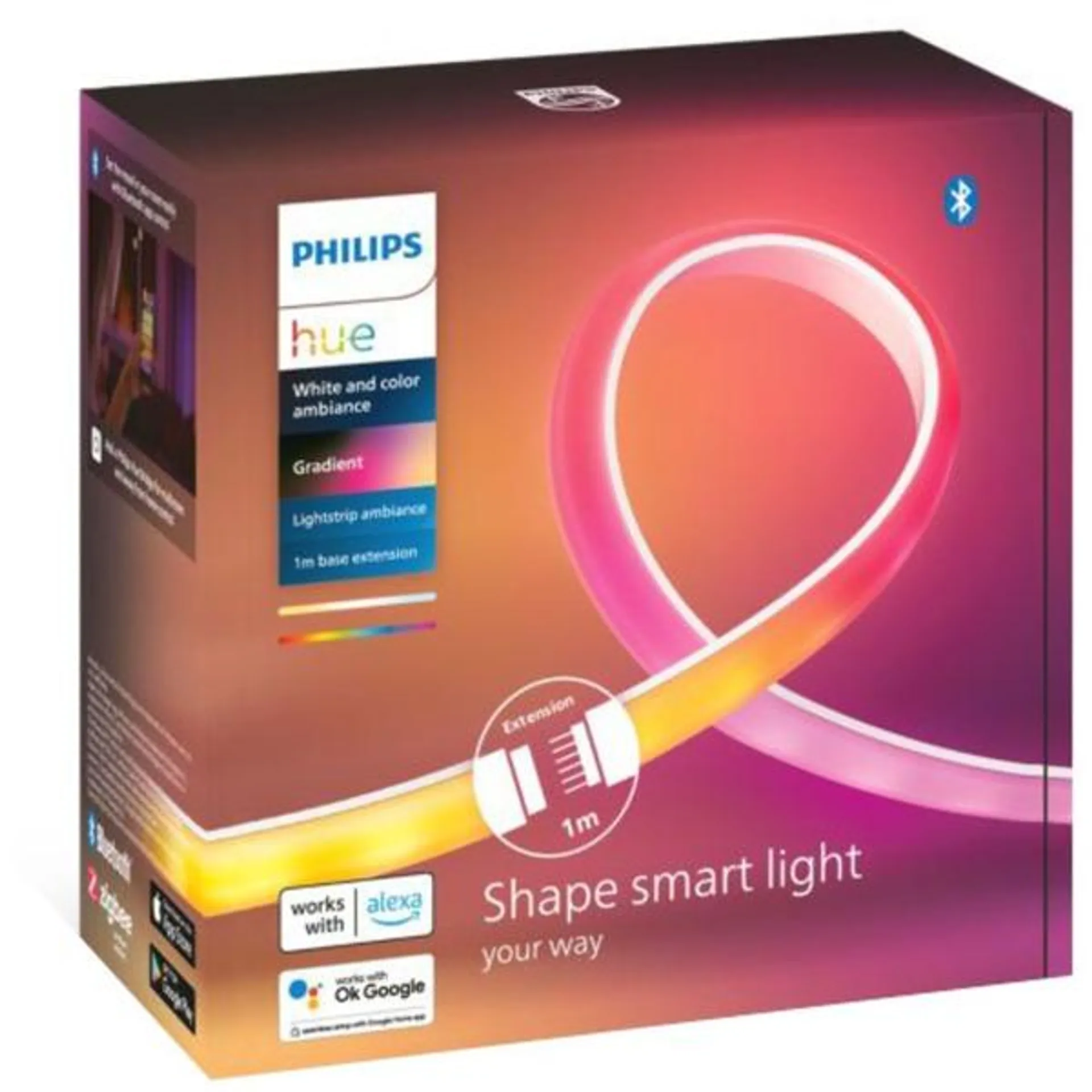 White & Color Ambiance Hue Gradient Lightstrip Verlängerung, LED-Streifen