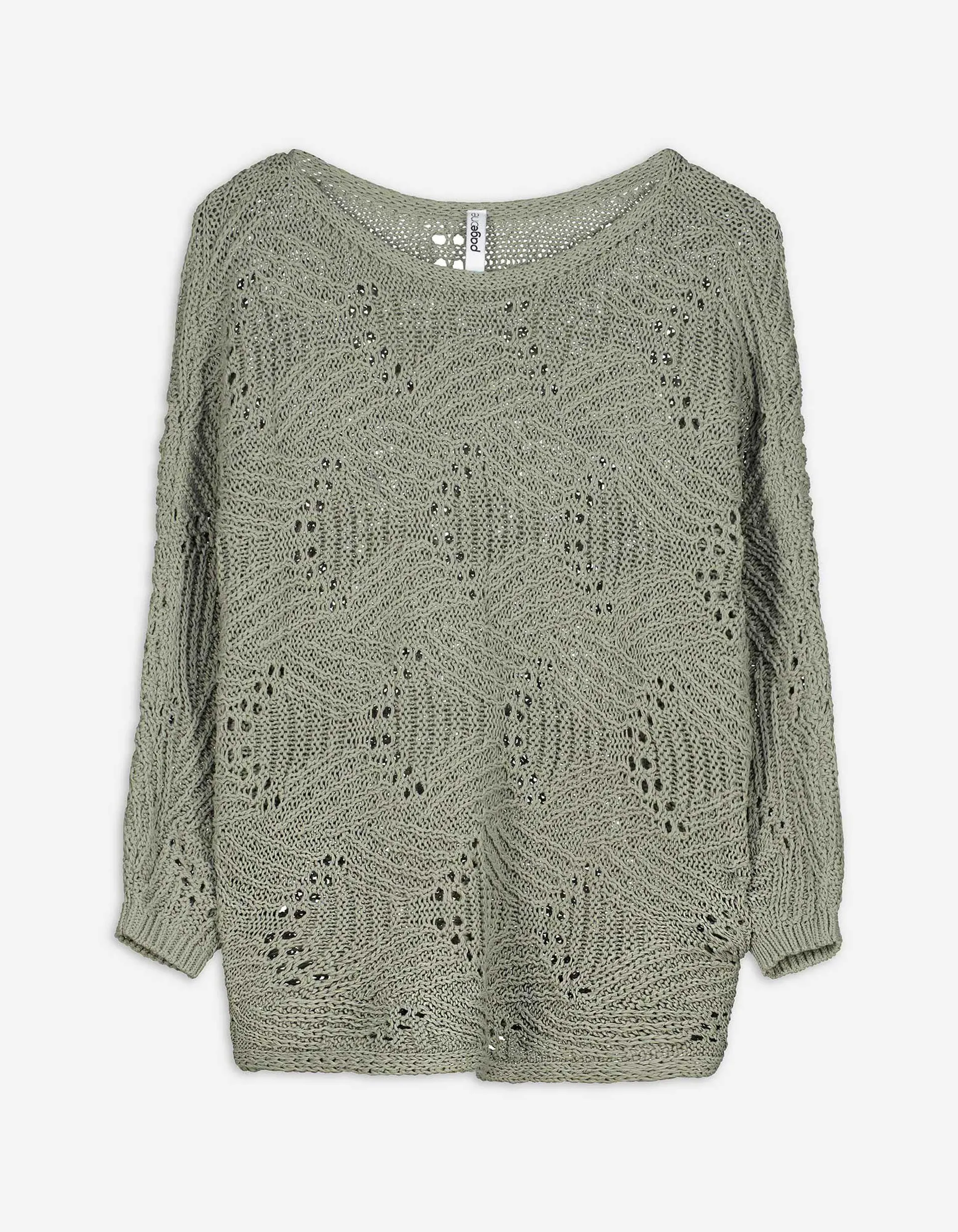Strickpullover - einfarbig - hellgrün