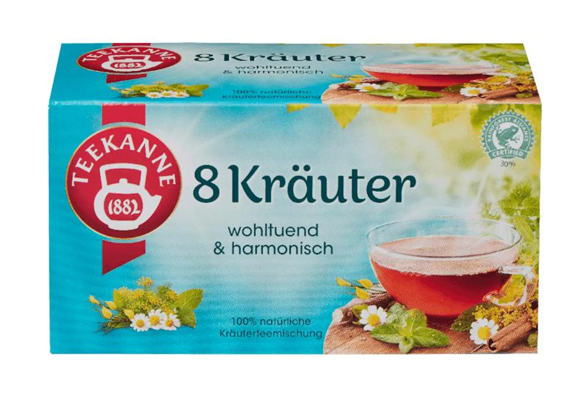 Teekanne Kräutertee 8 Kräuter 20 Teebeutel (40g)