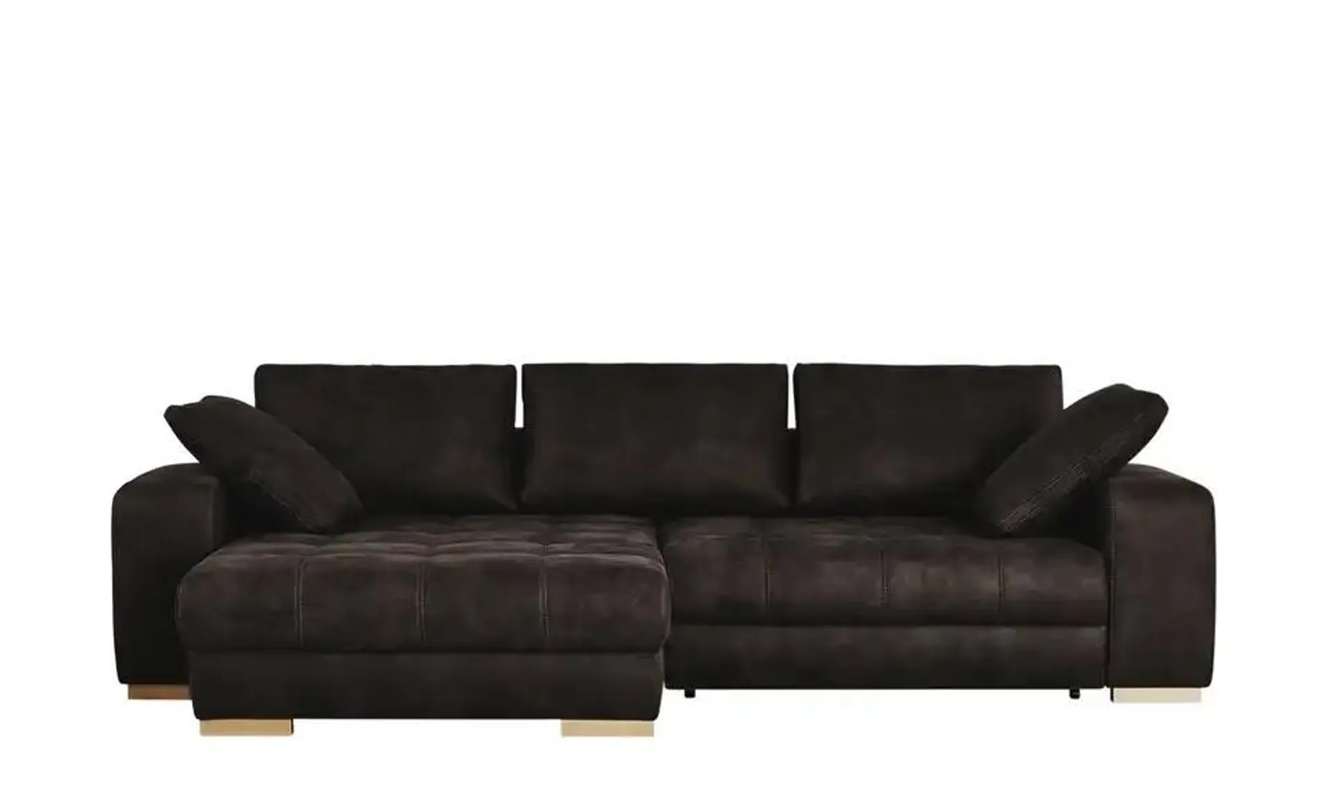 bobb Ecksofa dunkelbraun - Microfaser Caro