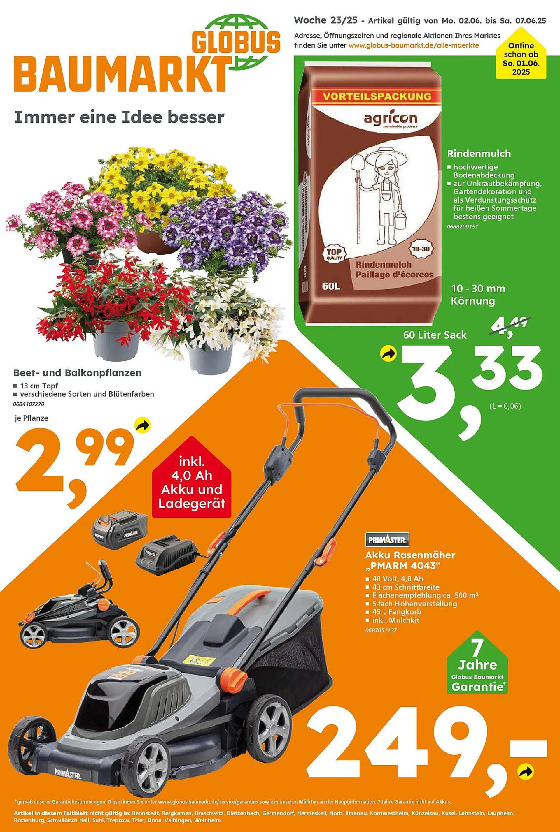 Globus Baumarkt Prospekt von 1. Juni bis 7. Juni 2025 - Prospekt seite 1