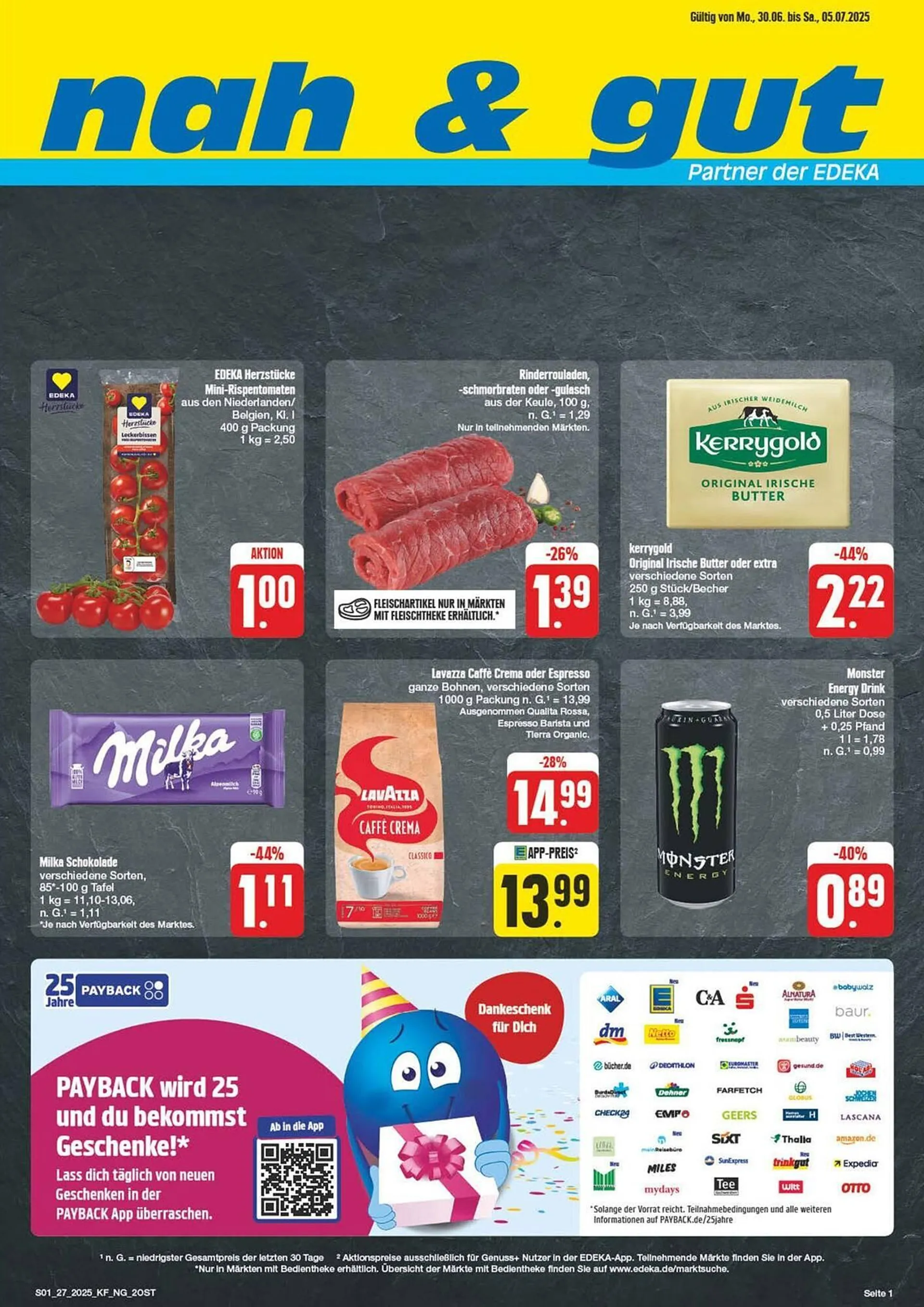 nah & gut Prospekt von 28. Juni bis 5. Juli 2025 - Prospekt seite 1