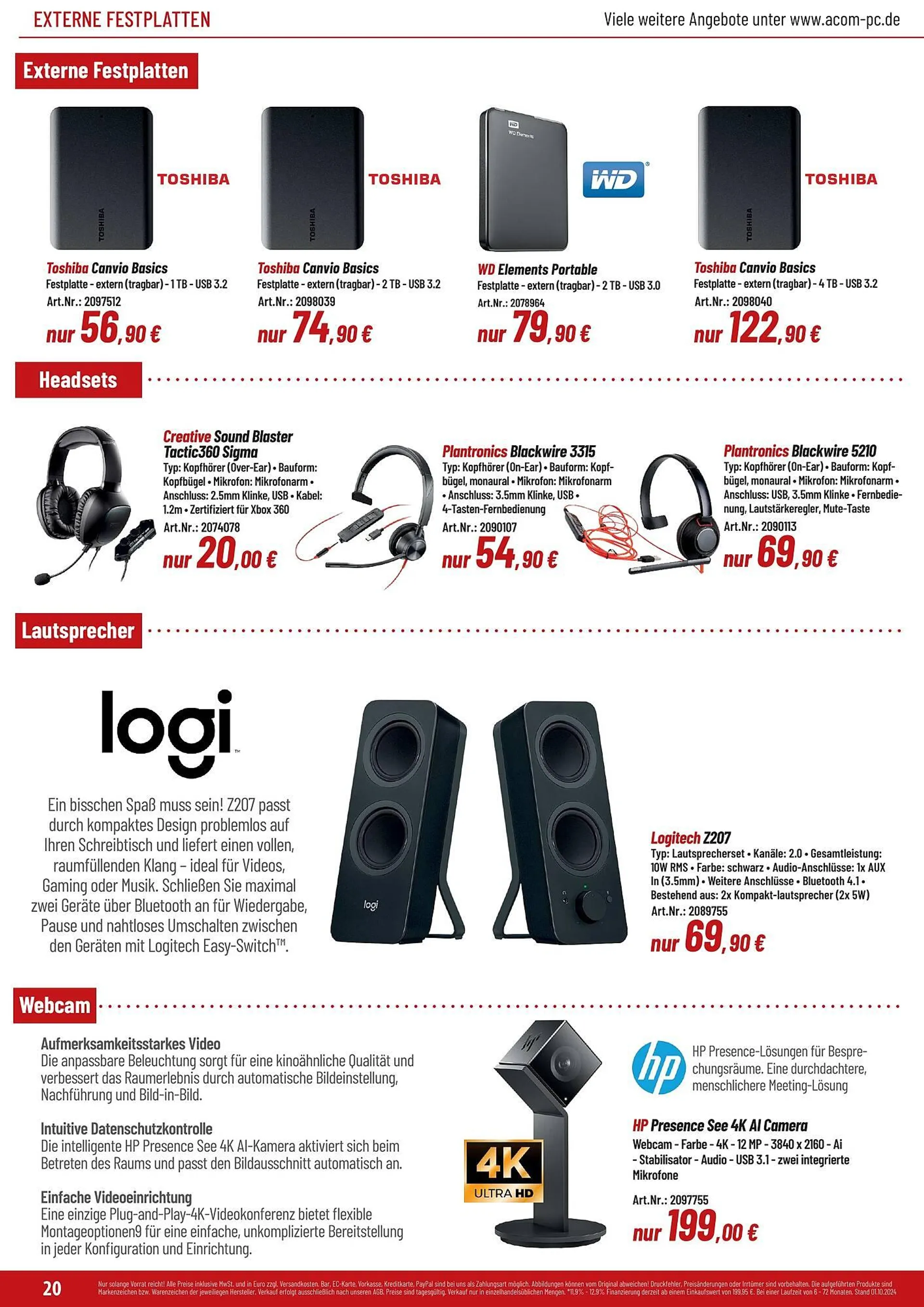 ACom PC Prospekt von 1. Oktober bis 30. November 2024 - Prospekt seite 20