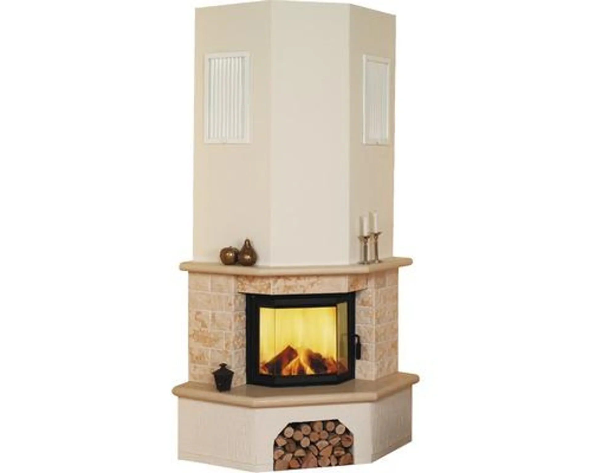 Kachelofen Hark Vermont 1 Marmor classico-beige 8 kW