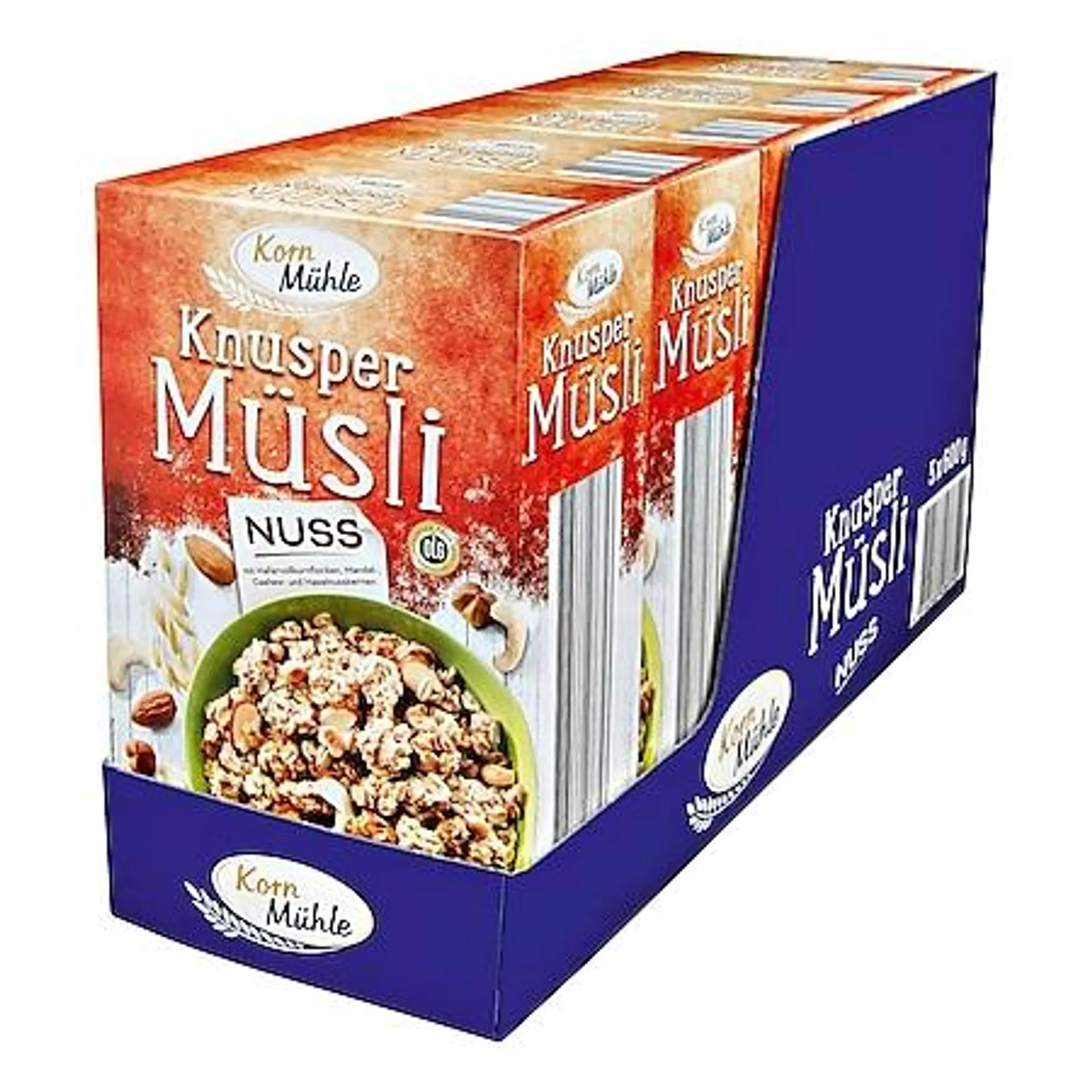 Kornmühle Knusper Nuss Müsli 600 g, 5er Pack