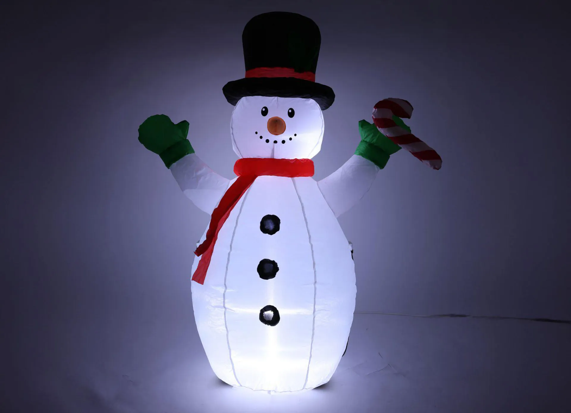 Dekofigur Schneemann mit Gebläse und 7 LEDs 1,5m