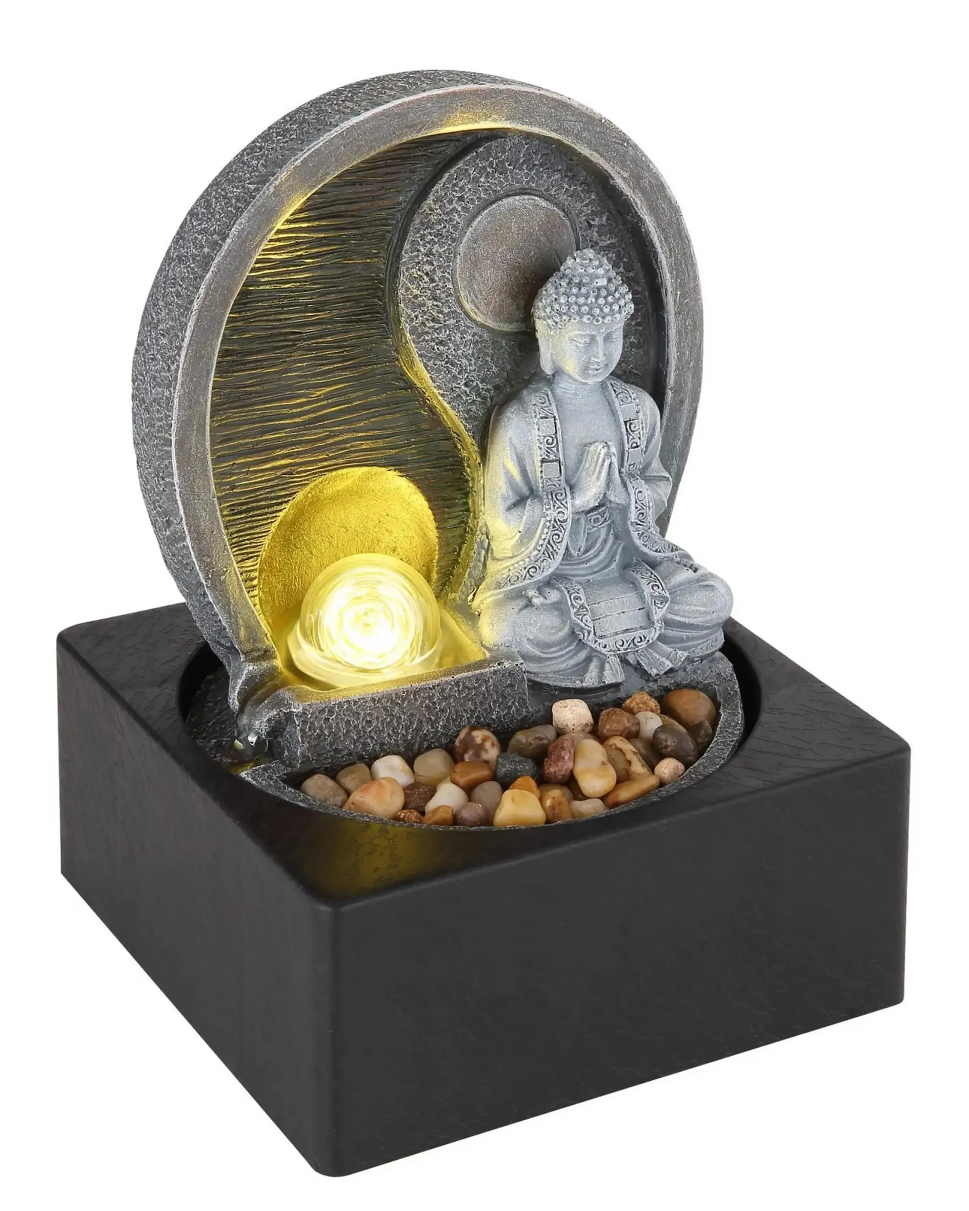 LED-Brunnen - anthrazit - 18 cm