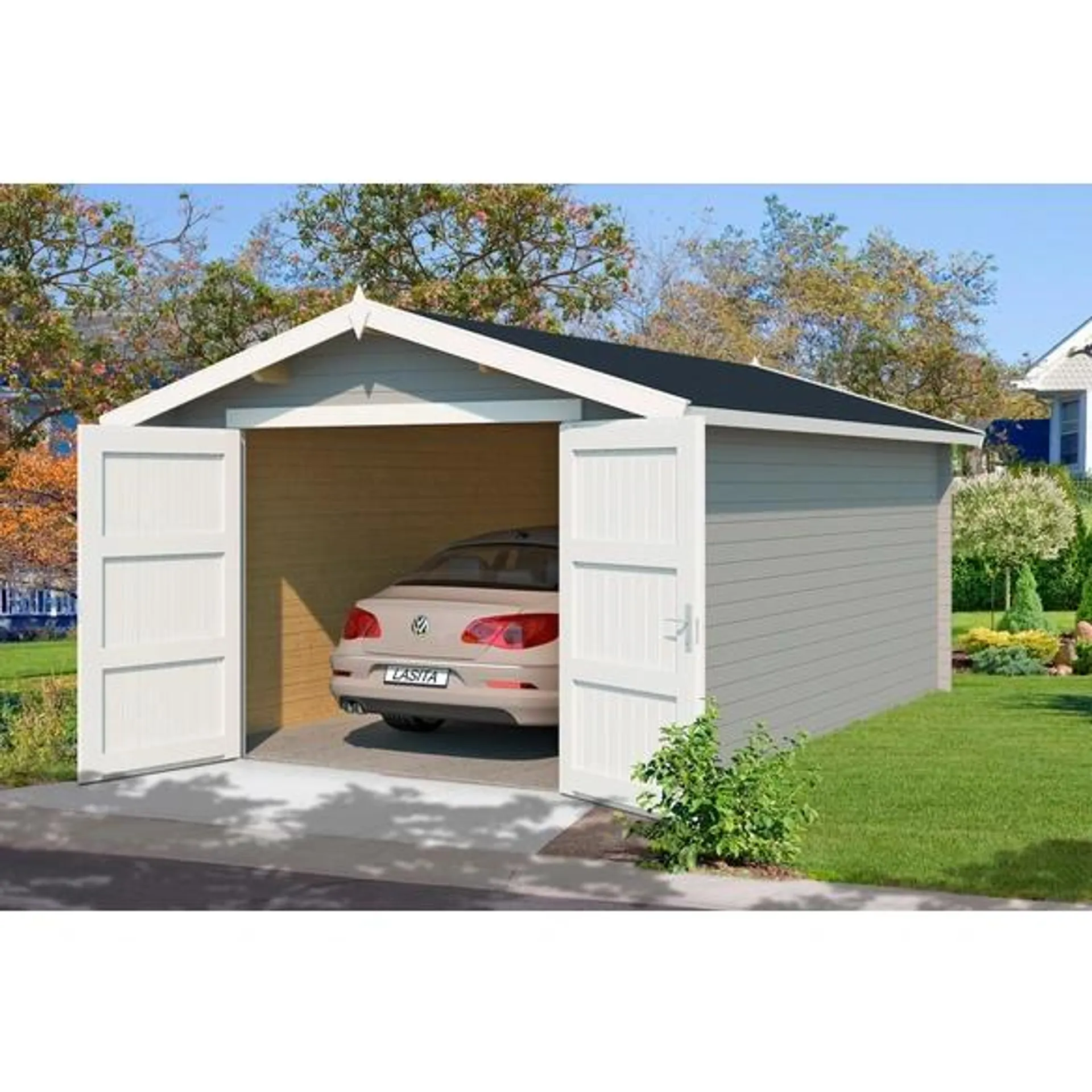 Garage »Mauritius«, Außenmaße BxHxT: 381,8 cmx262,2 cmx560, holz