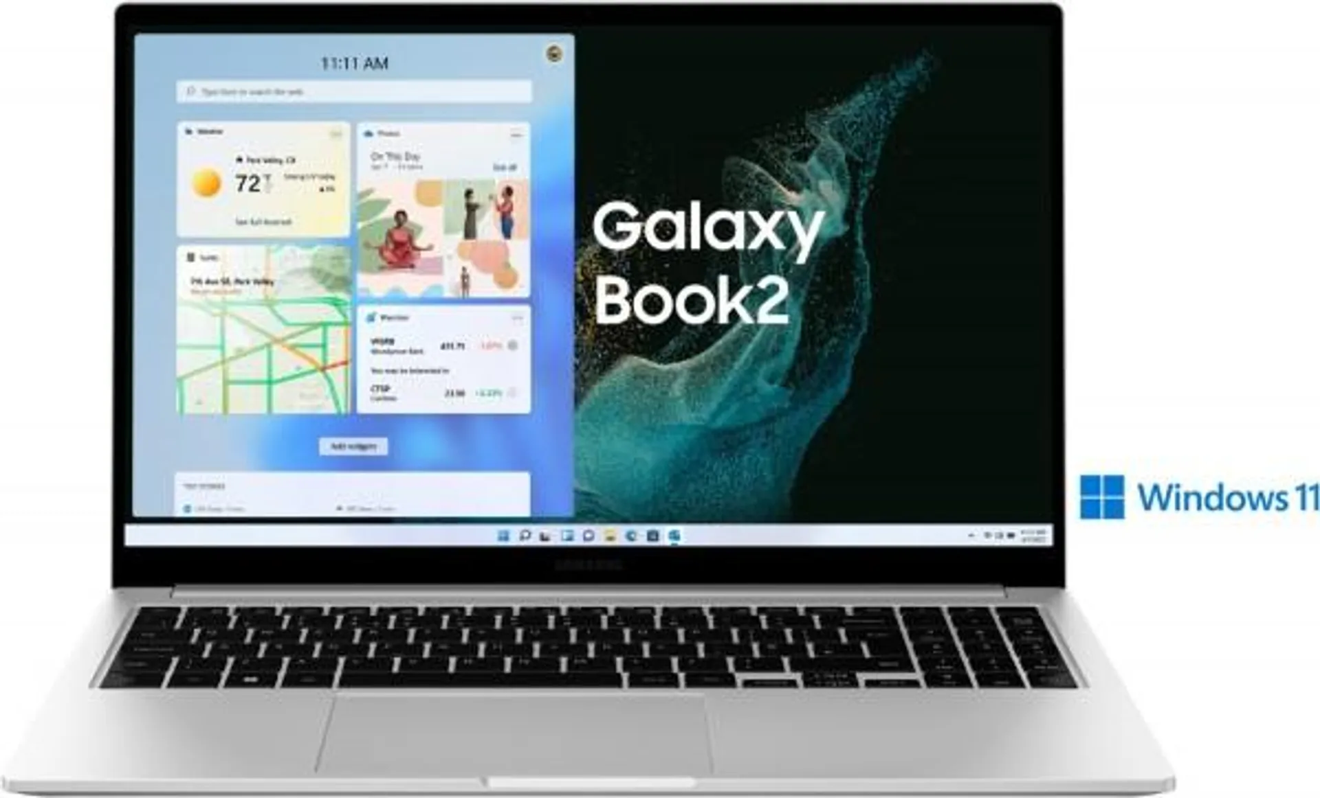 Samsung Galaxy Book2 (NP750XED-KC3DE) 39,6 cm (15,6") Notebook silber