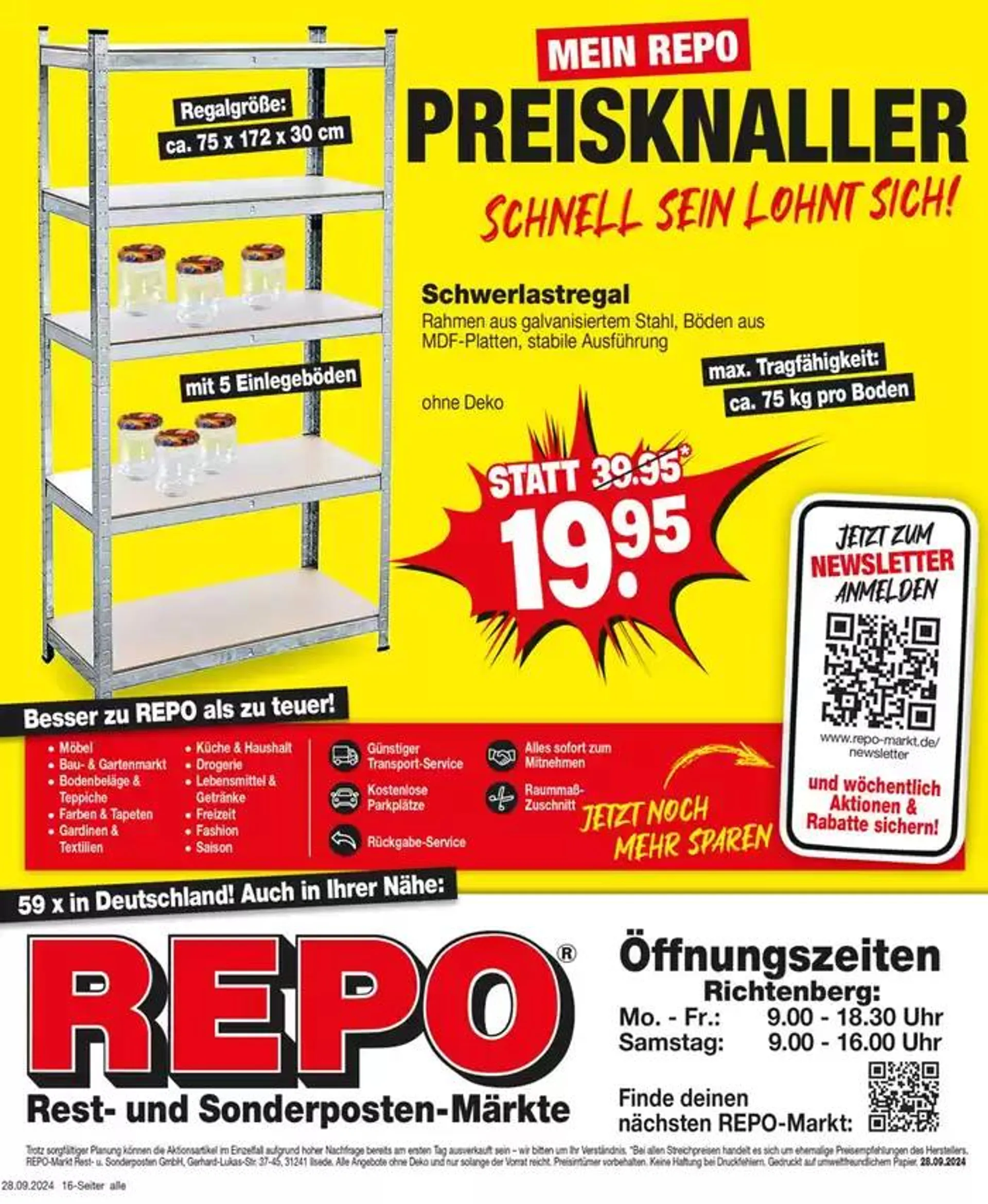 Tolles Angebot für Schnäppchenjäger von 30. September bis 14. Oktober 2024 - Prospekt seite 9