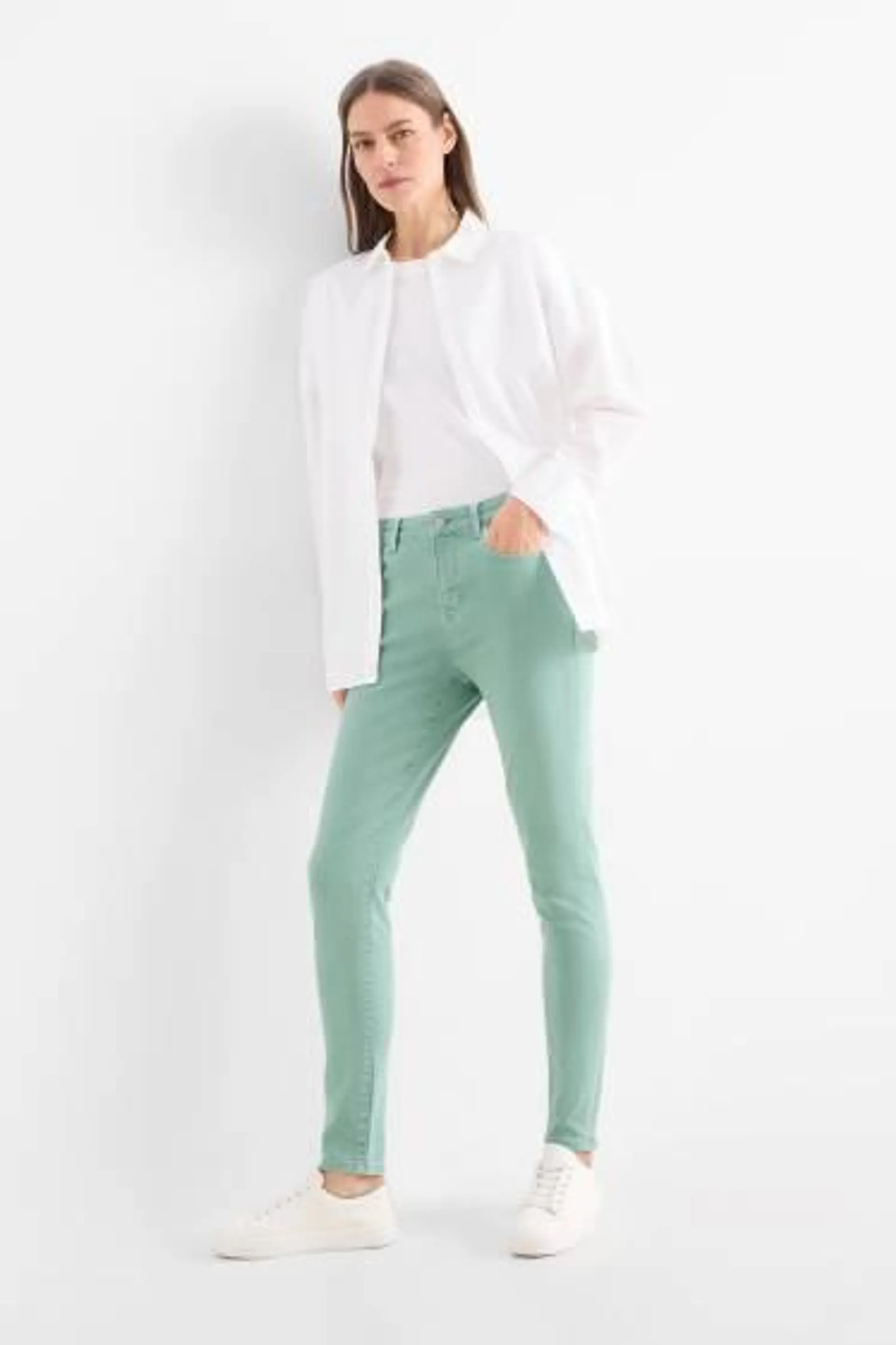 Skinny jeans - mid-rise waist - shaping jeans - Flex - LYCRA®