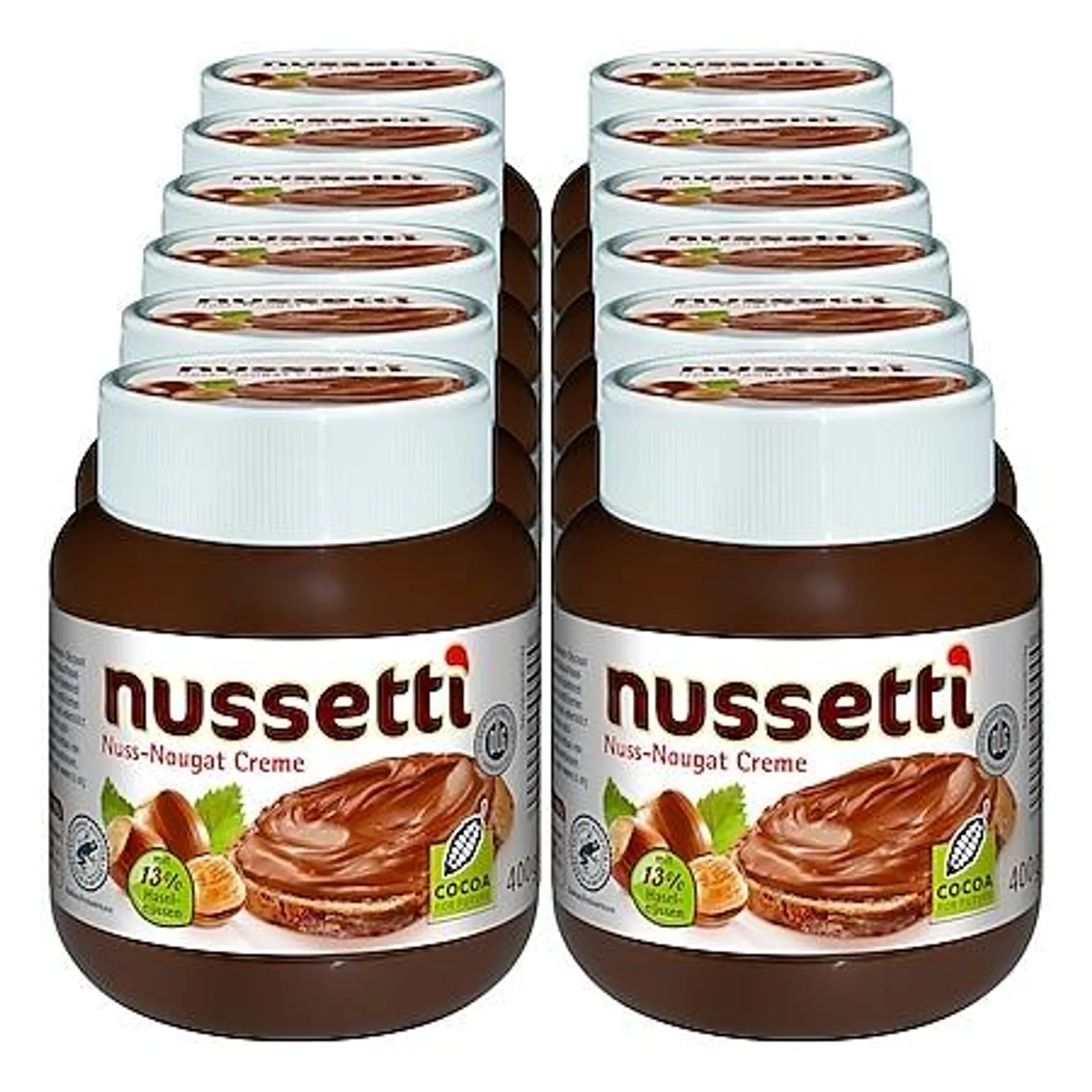 Nussetti Nuss-Nougat Creme 400 g, 12er Pack