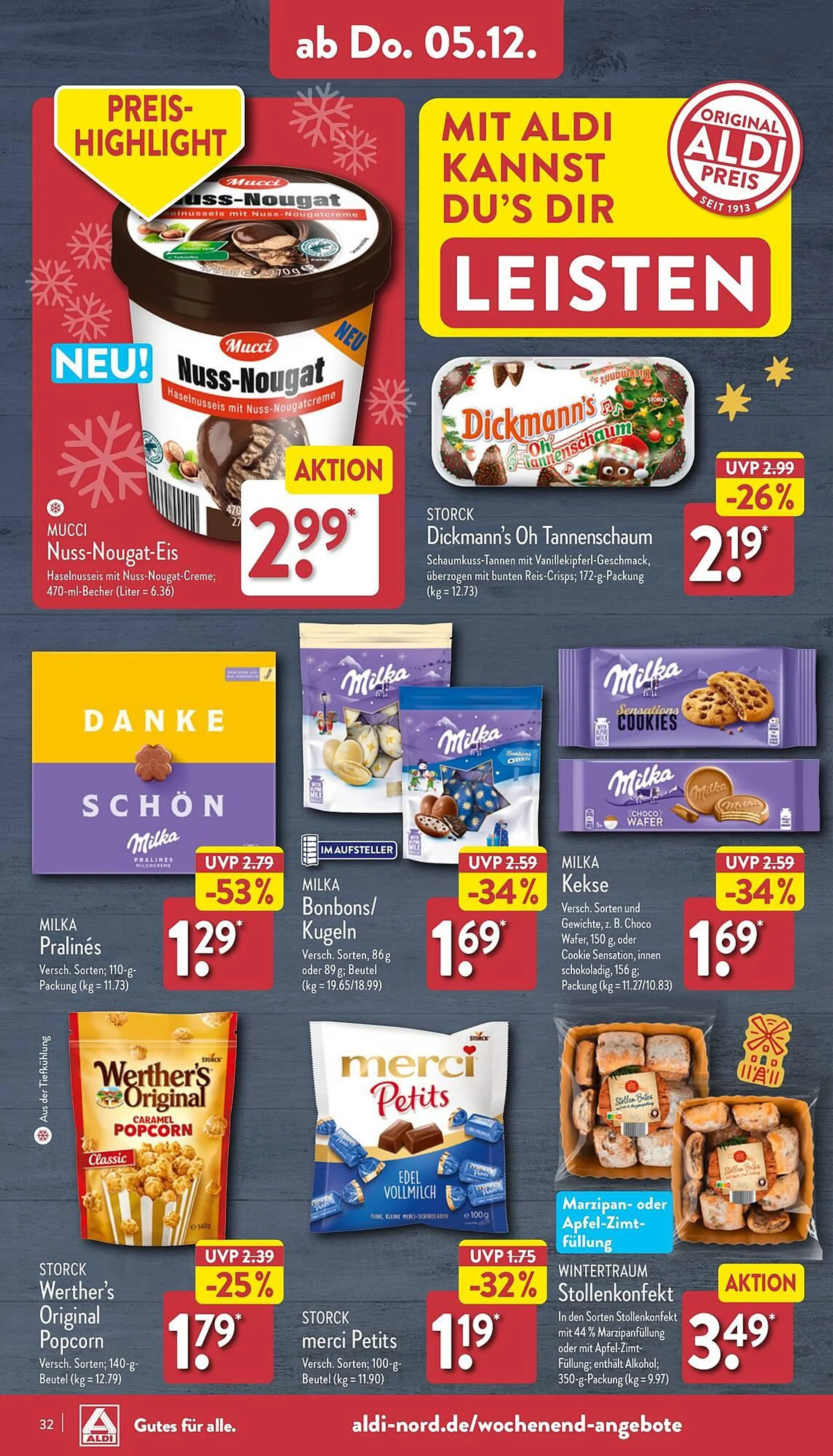 Aldi Nord Prospekt von 2. Dezember bis 7. Dezember 2024 - Prospekt seite 32