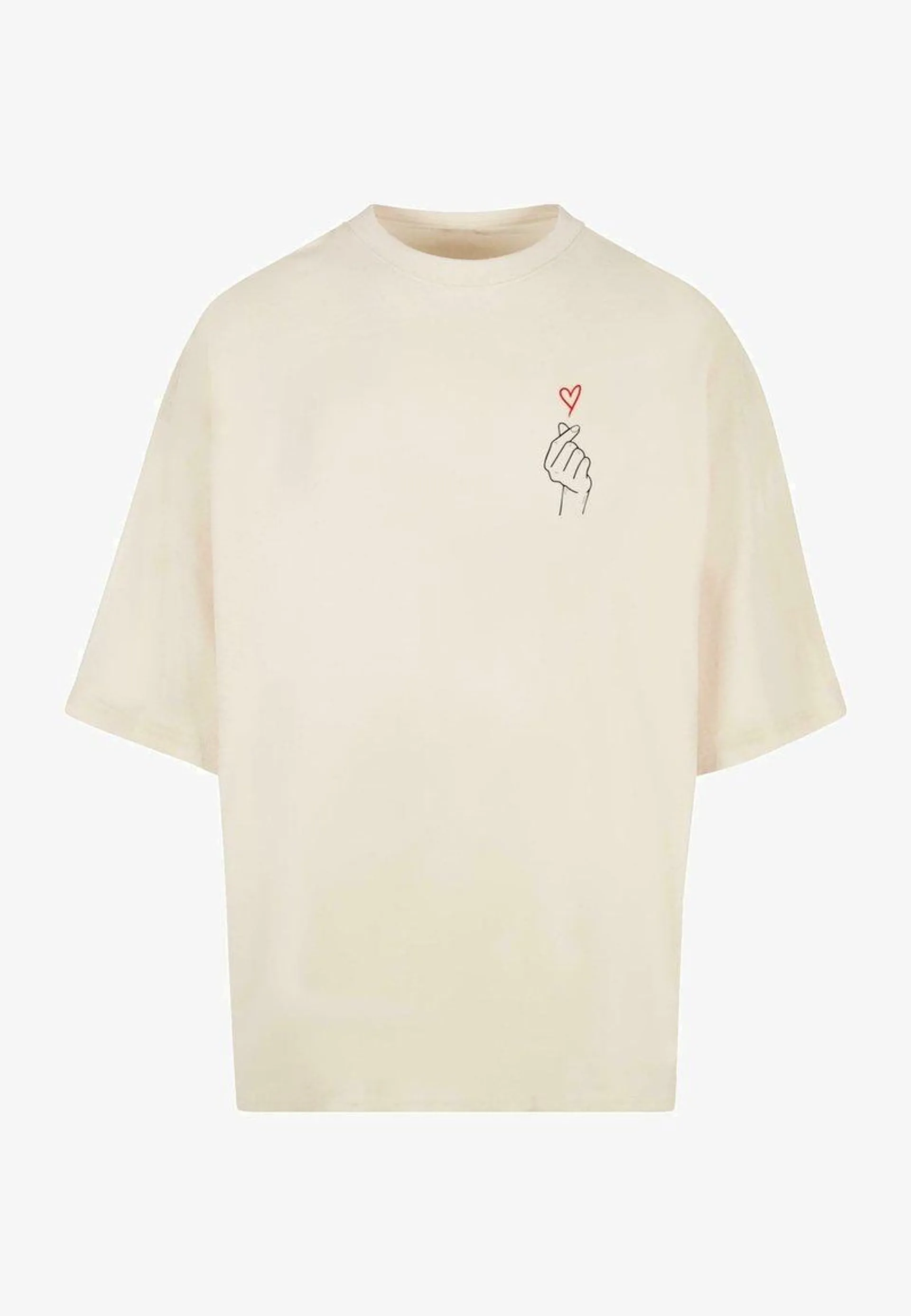 K HEART HUGE - Camiseta estampada - whitesand