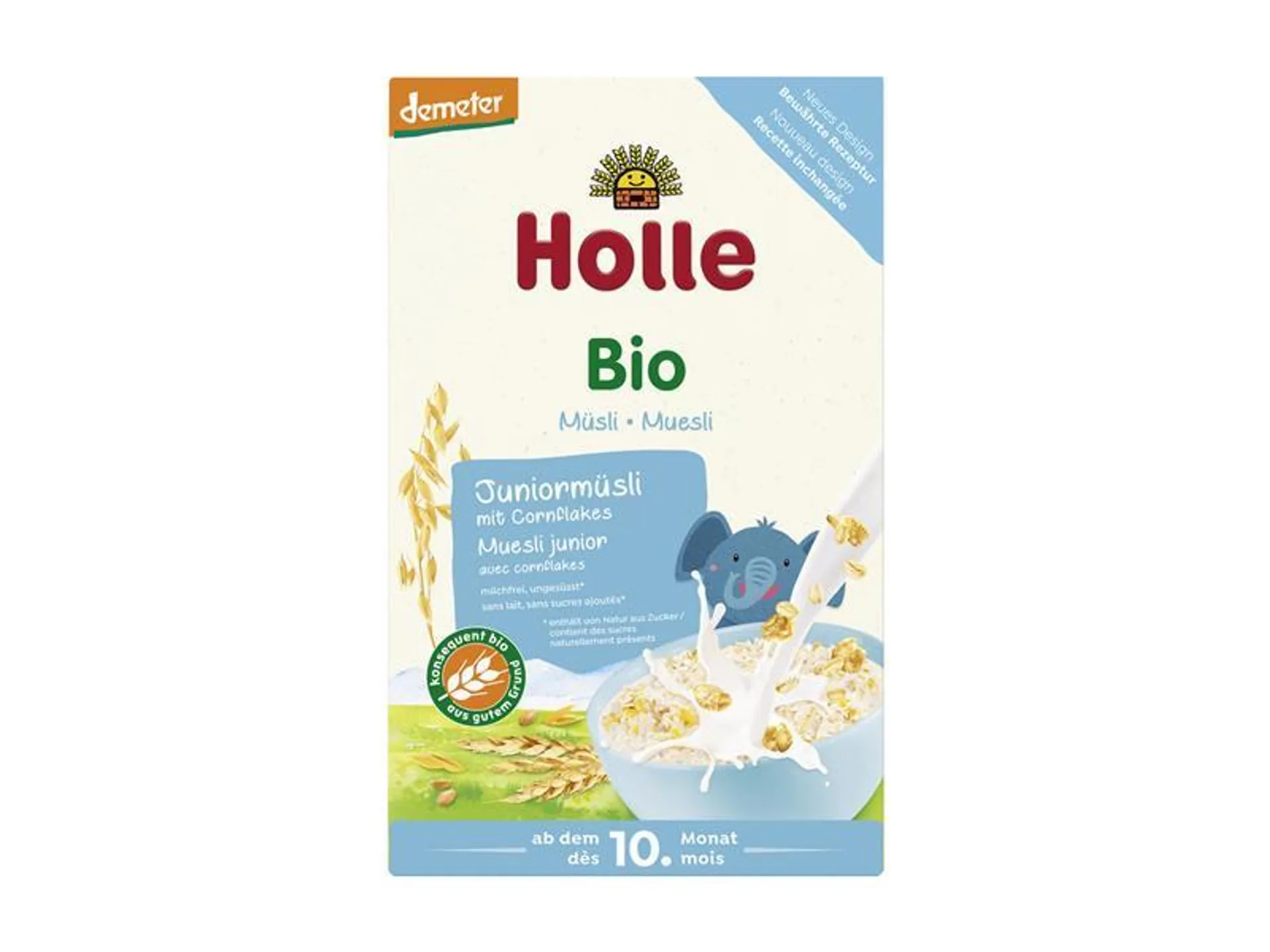 Holle Bio-Müsli Juniormüsli Mehrkorn mit Cornflakes 250g