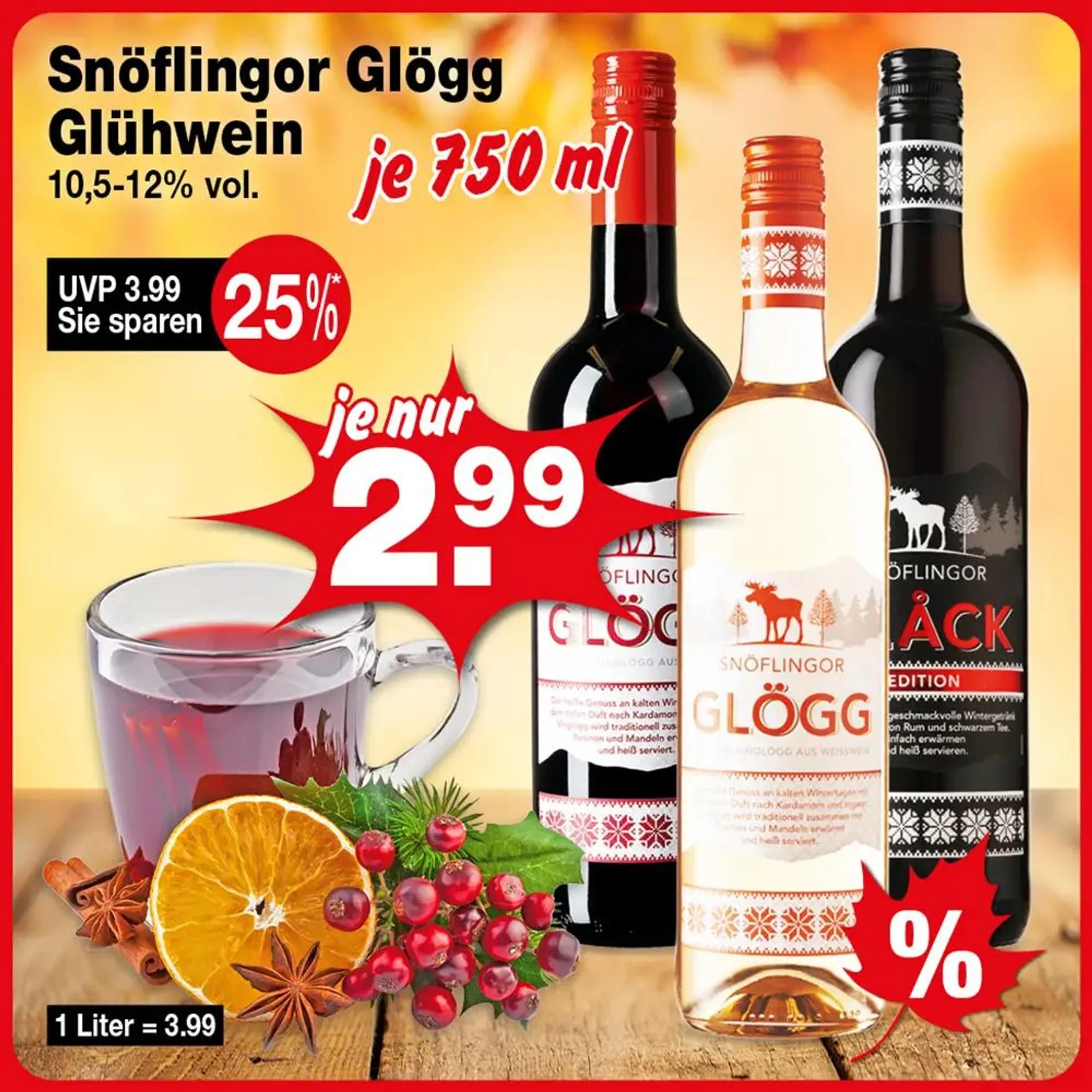 Snöflingor Glögg