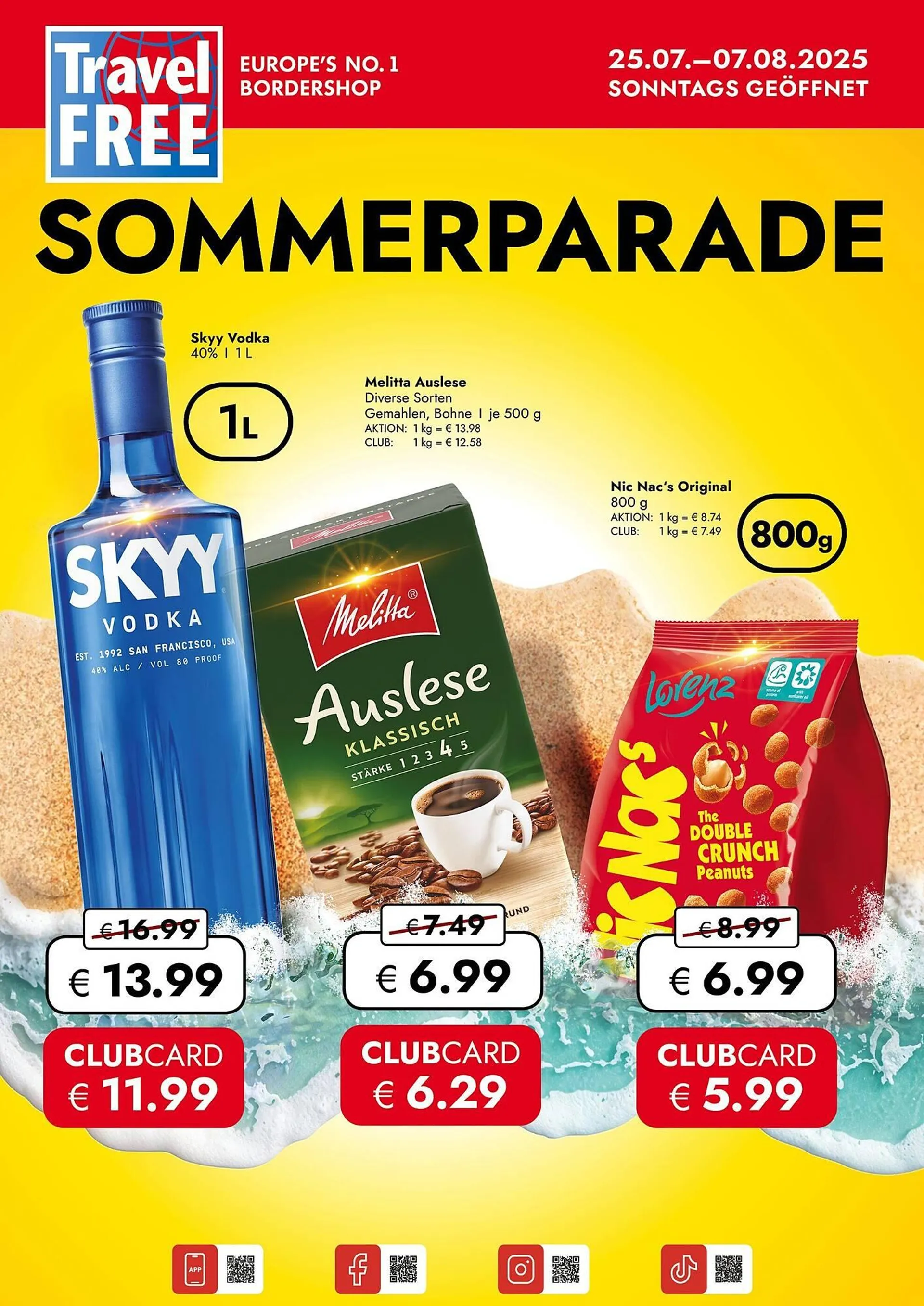 Travel Free Prospekt von 25. Juli bis 7. August 2025 - Prospekt seite 1