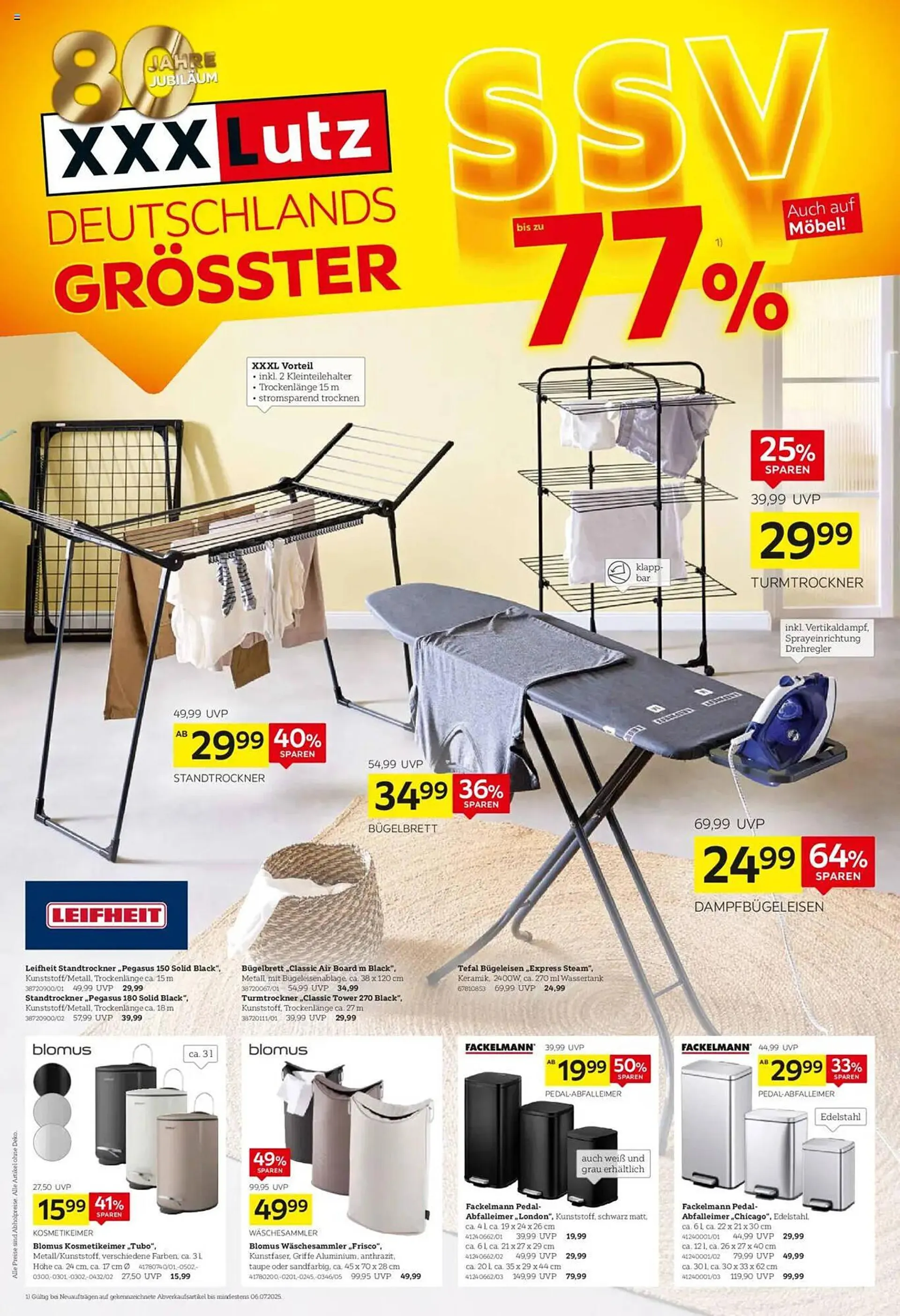 XXXLutz Prospekt von 23. Juni bis 6. Juli 2025 - Prospekt seite 1