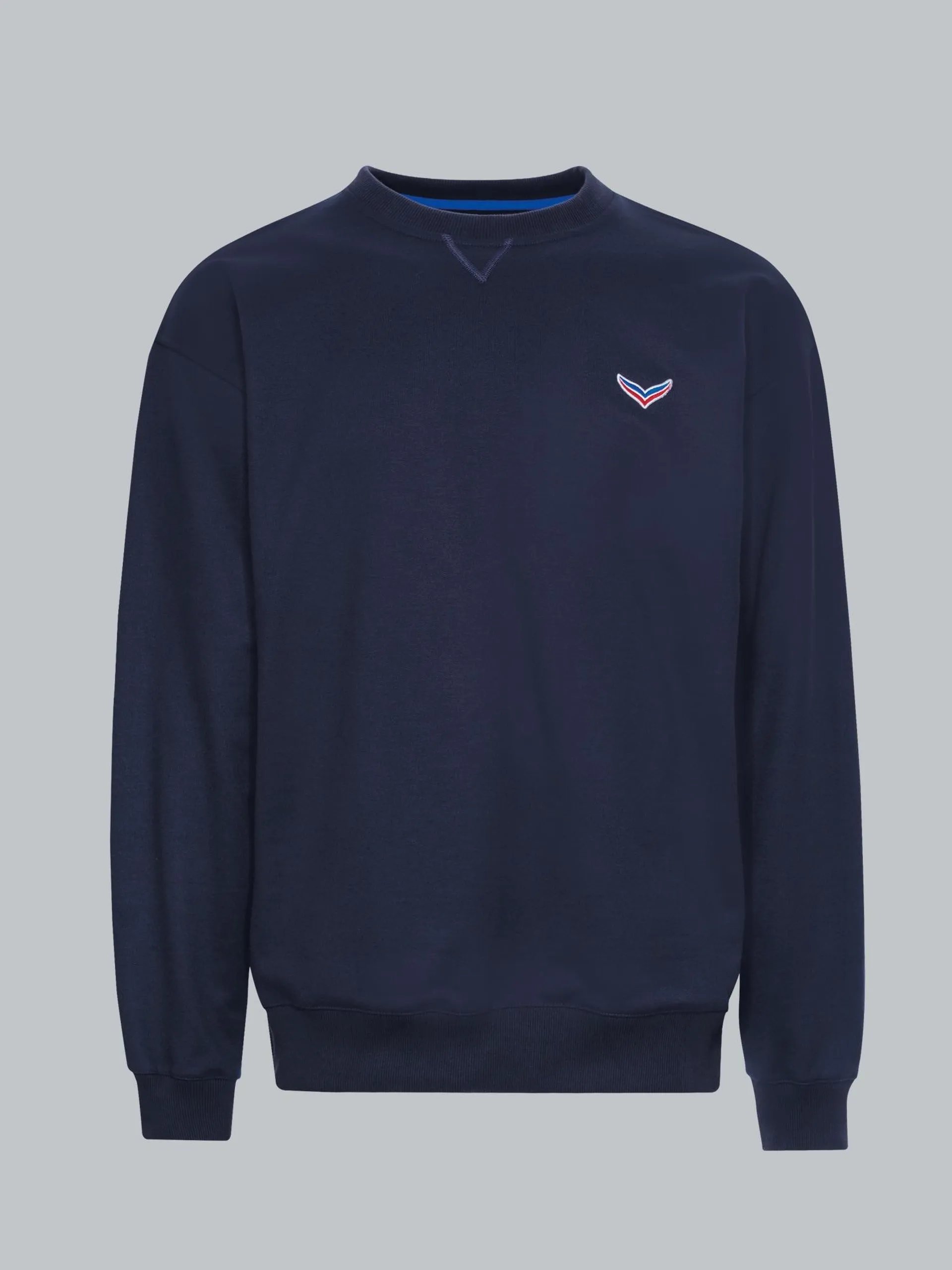 Oversized Sweatshirt mit Logo-Patch Navy