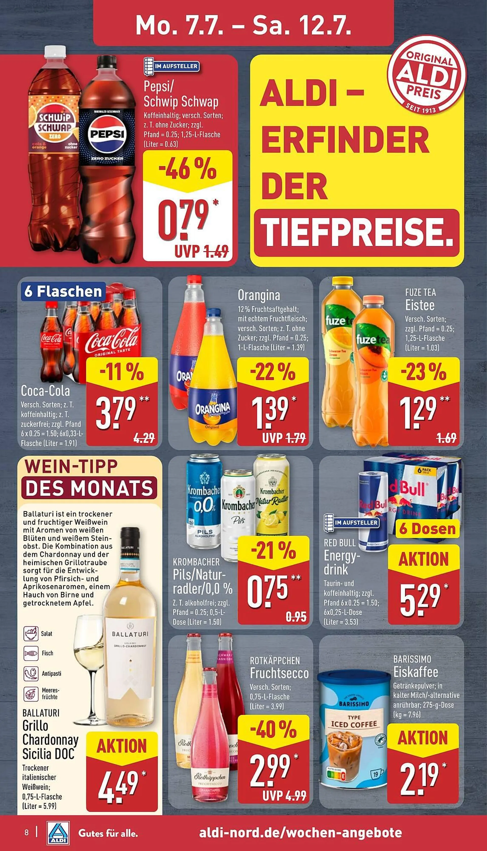 Aldi Nord Prospekt von 7. Juli bis 12. Juli 2025 - Prospekt seite 8