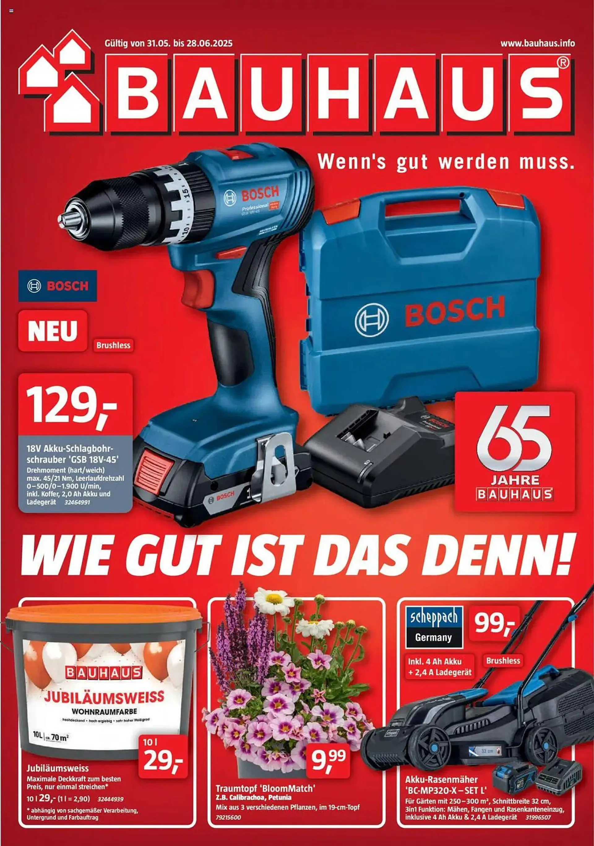 Bauhaus Prospekt von 31. Mai bis 28. Juni 2025 - Prospekt seite 1