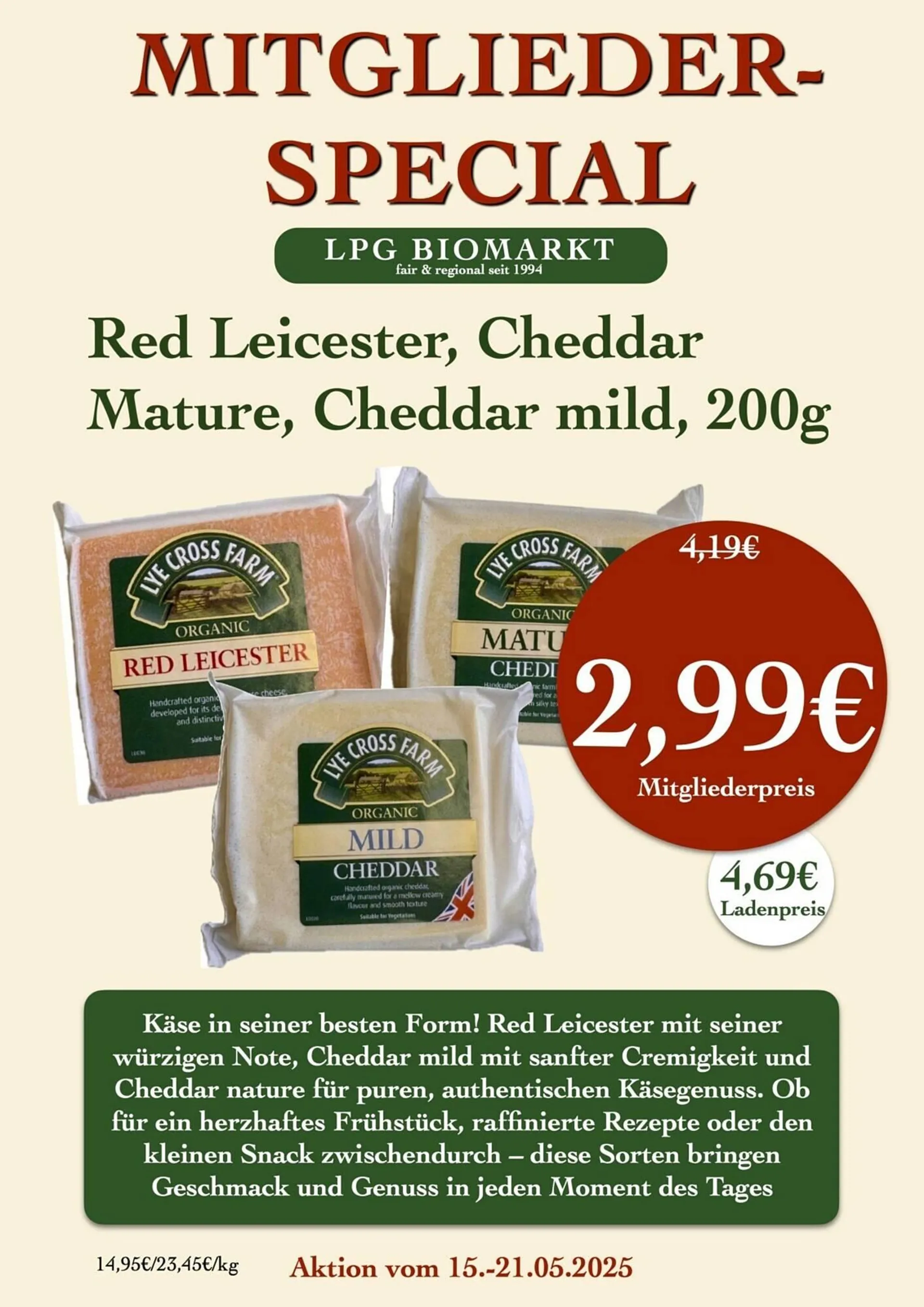 LPG Biomarkt Prospekt von 15. Mai bis 21. Mai 2025 - Prospekt seite 9