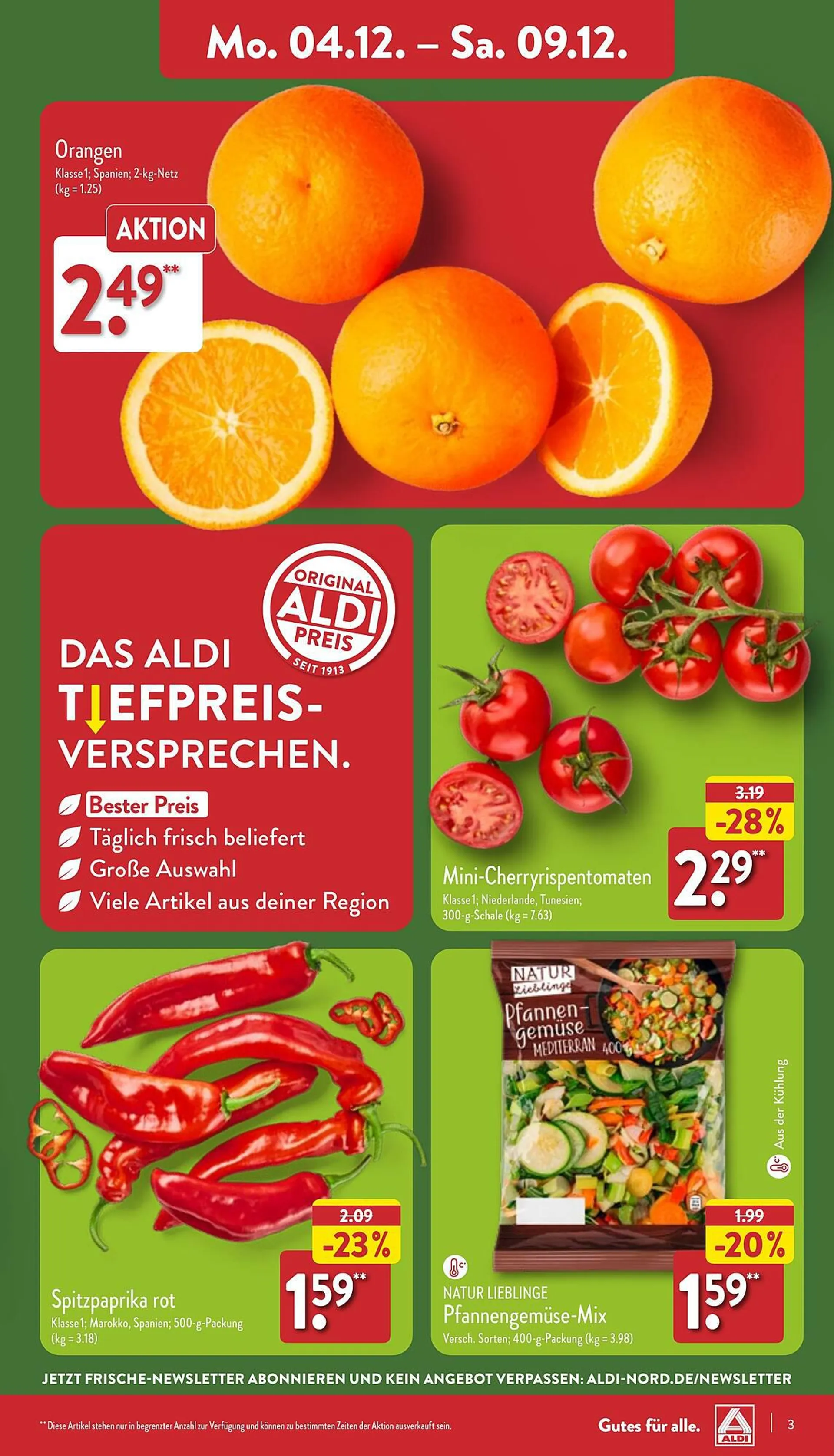 Aldi Nord Prospekt von 4. Dezember bis 9. Dezember 2023 - Prospekt seite 3