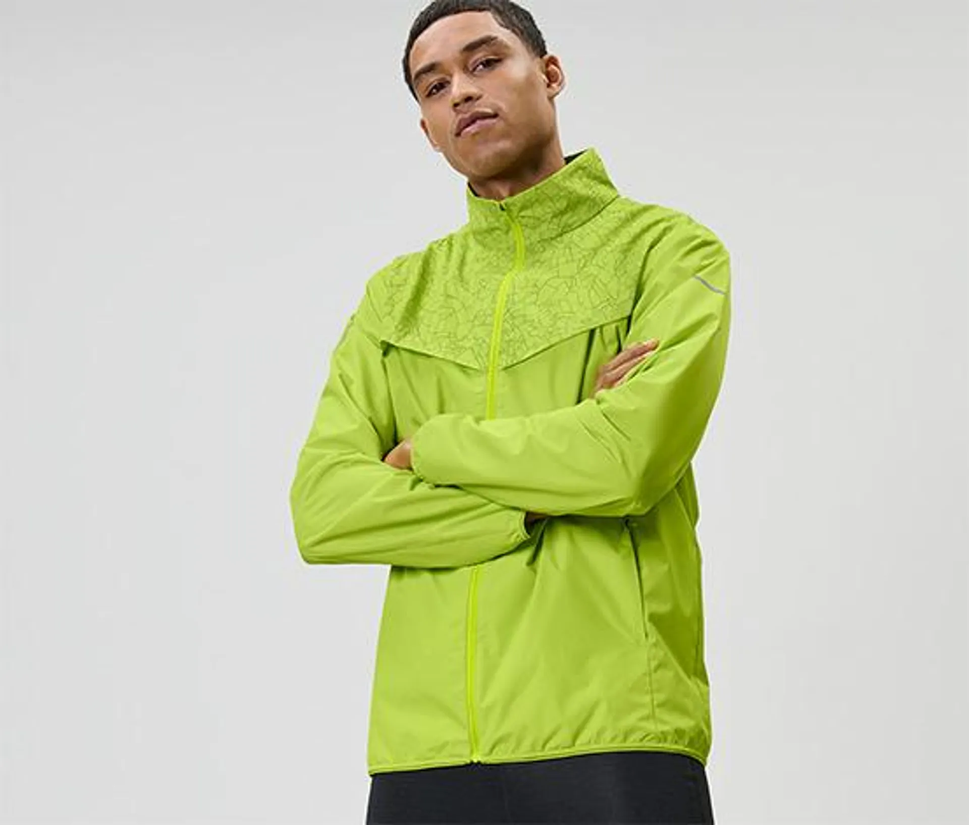 Windprotection-Laufjacke, neonlime