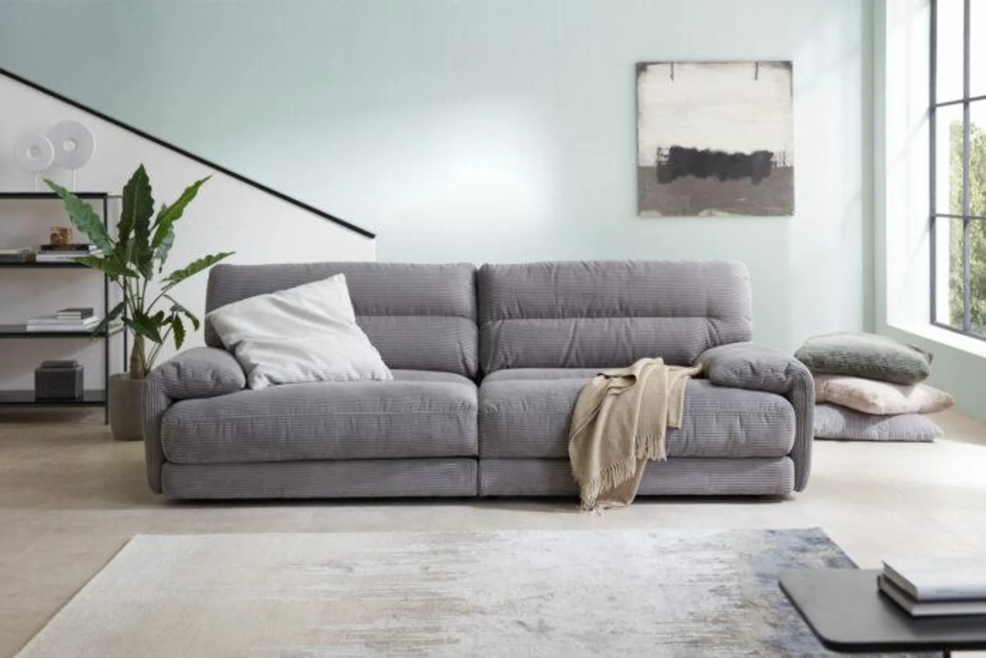 Bigsofa in Trendstoff Cord