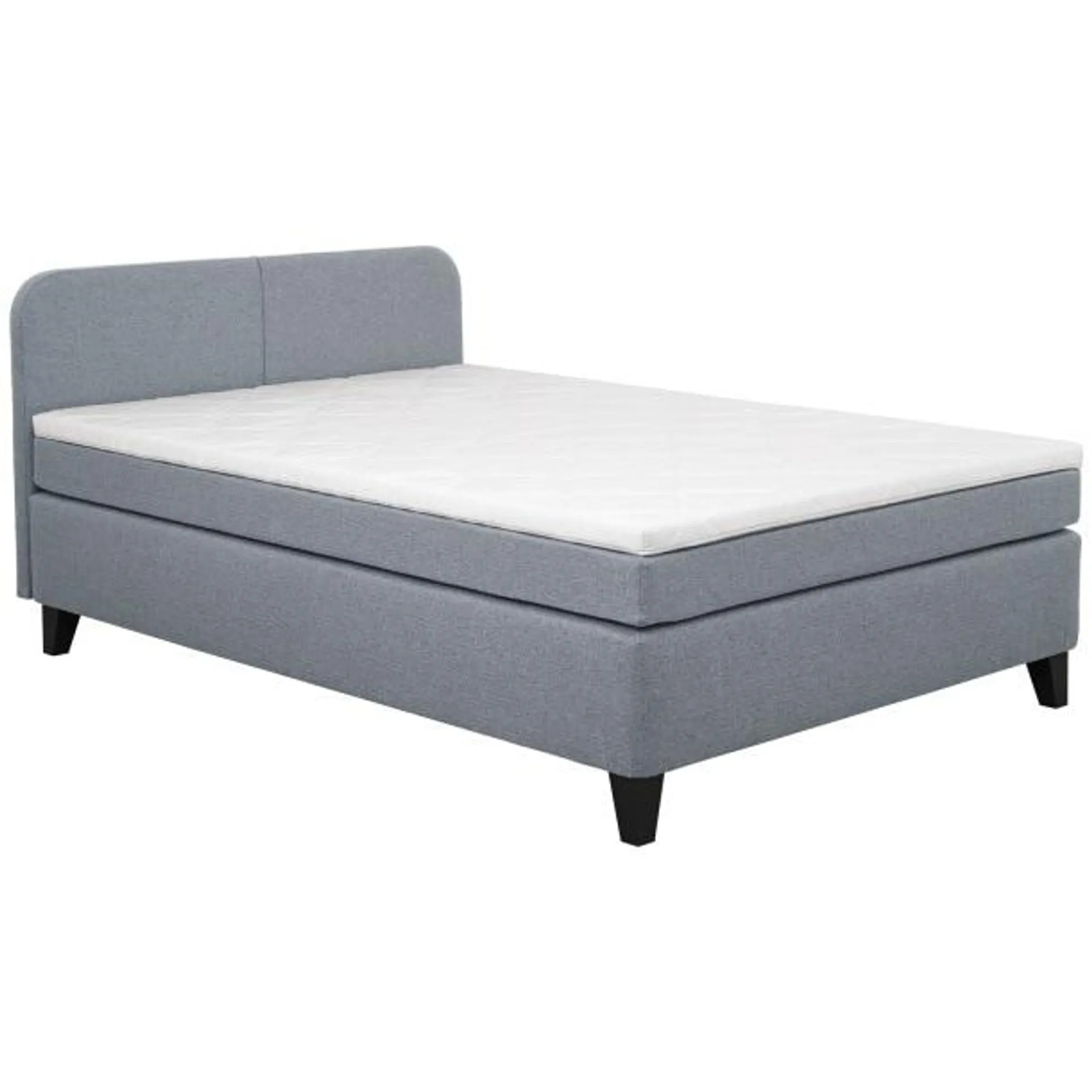 Boxspringbett Wien Stoff Grau 140x200cm