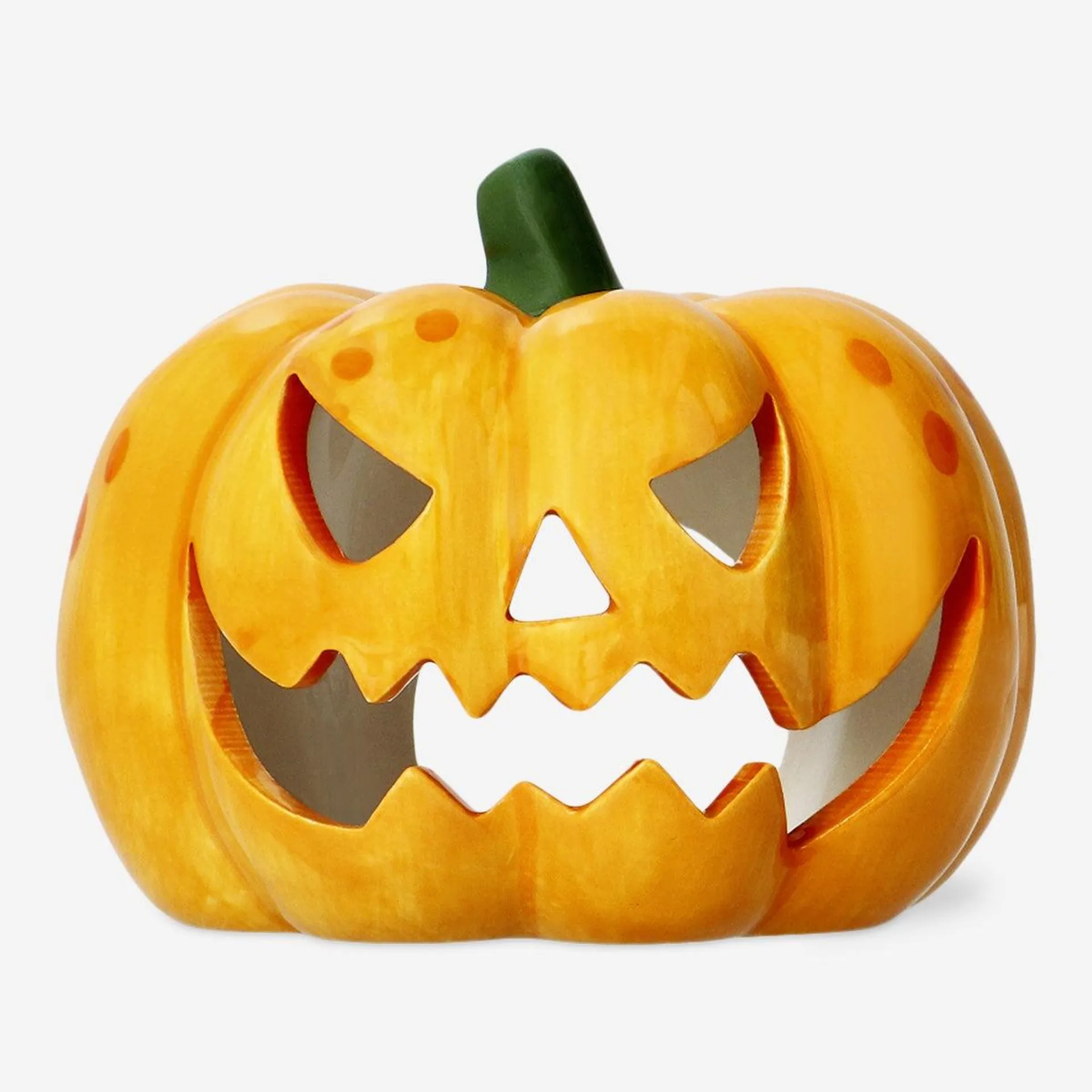 Pumpkin-Shaped Candle Holder