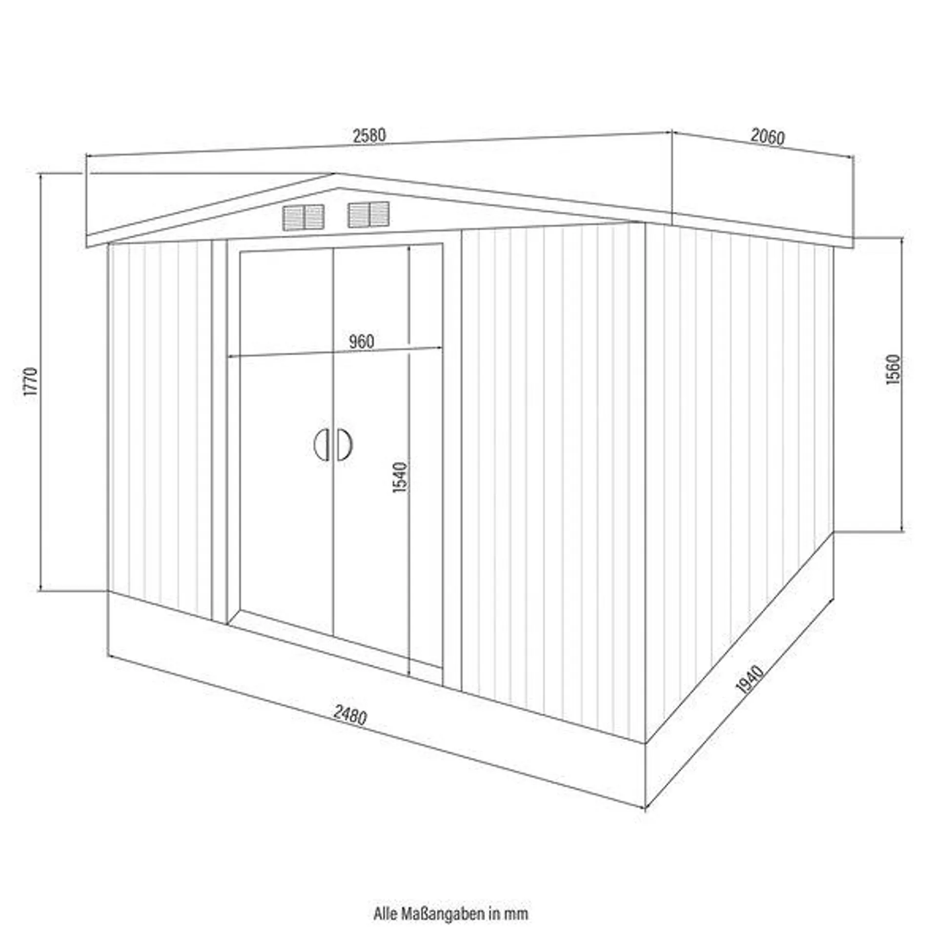 Geräteschuppen BOHIO XL