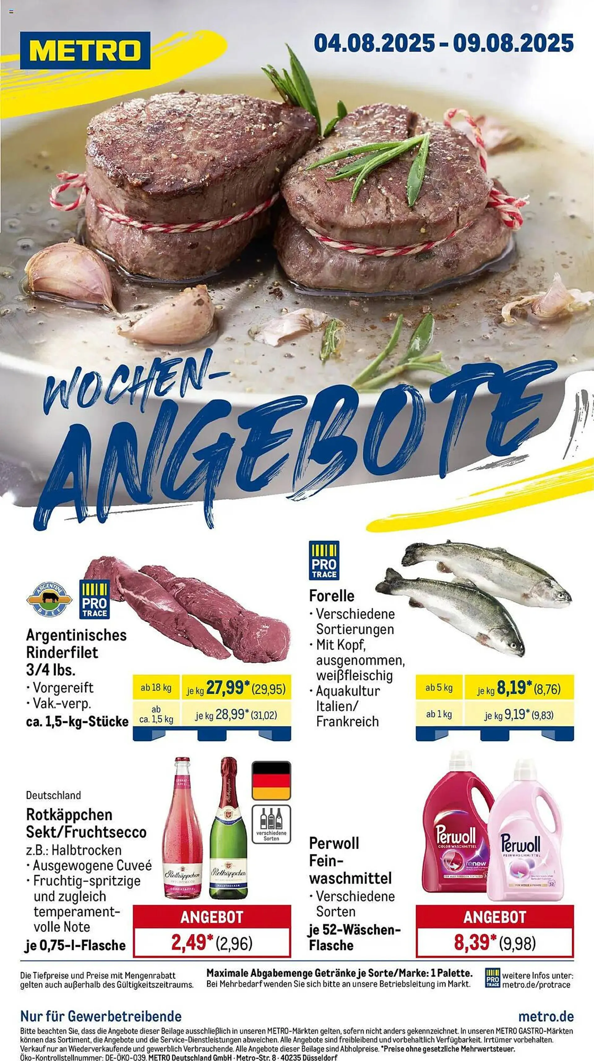 METRO Prospekt von 4. August bis 9. August 2025 - Prospekt seite 1